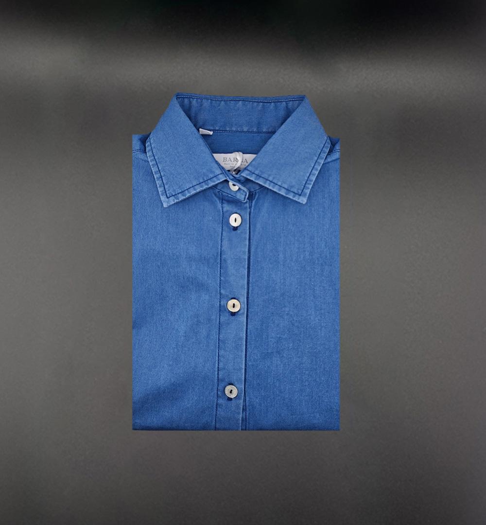 Camicia BARBA donna PZ0998U Azzurro medio PZ0998U OVER A BARBA