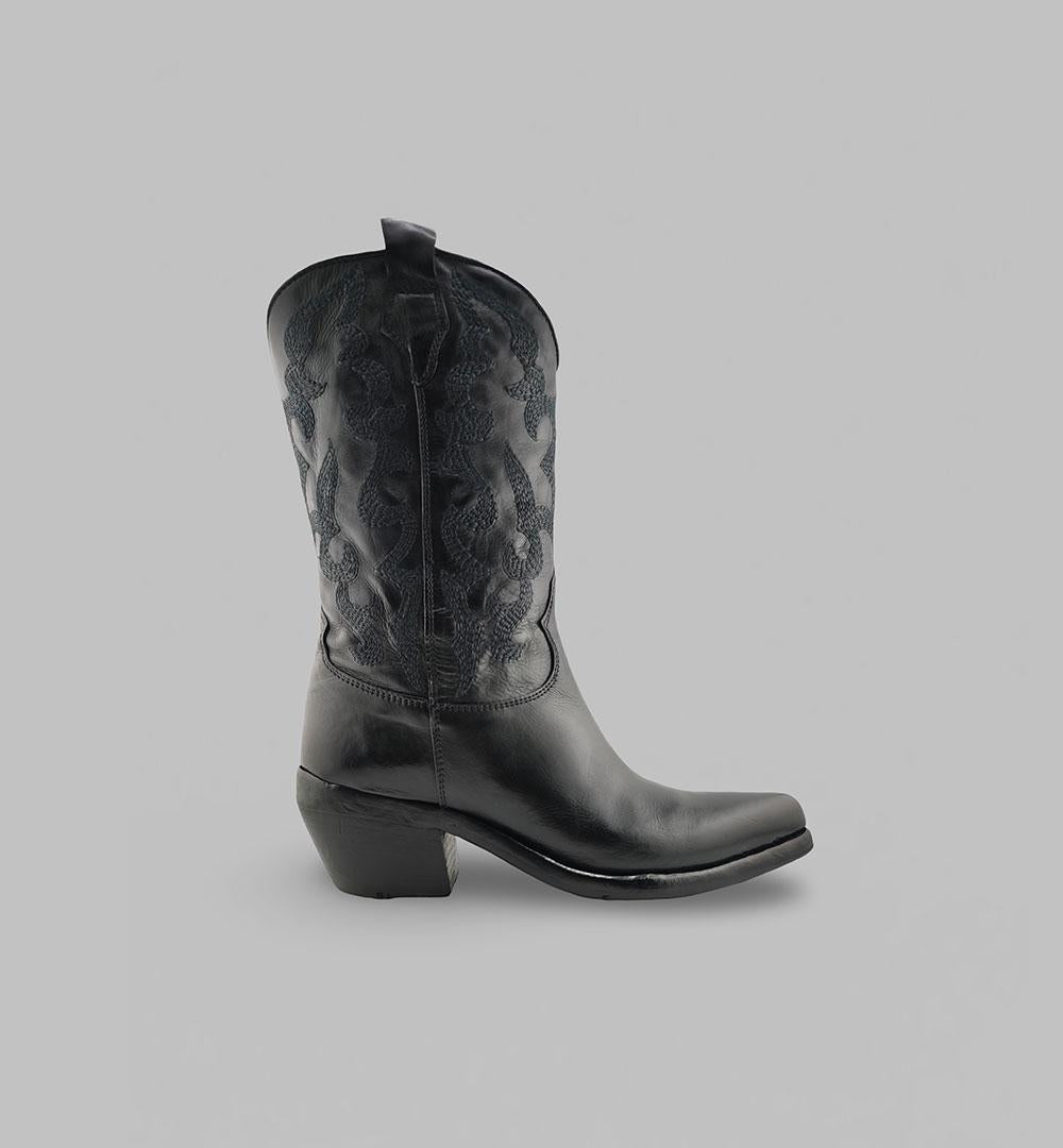 Camperos Lemargo donna GU03B neri<BR/> GU03B TEXANO.N LEMARGO