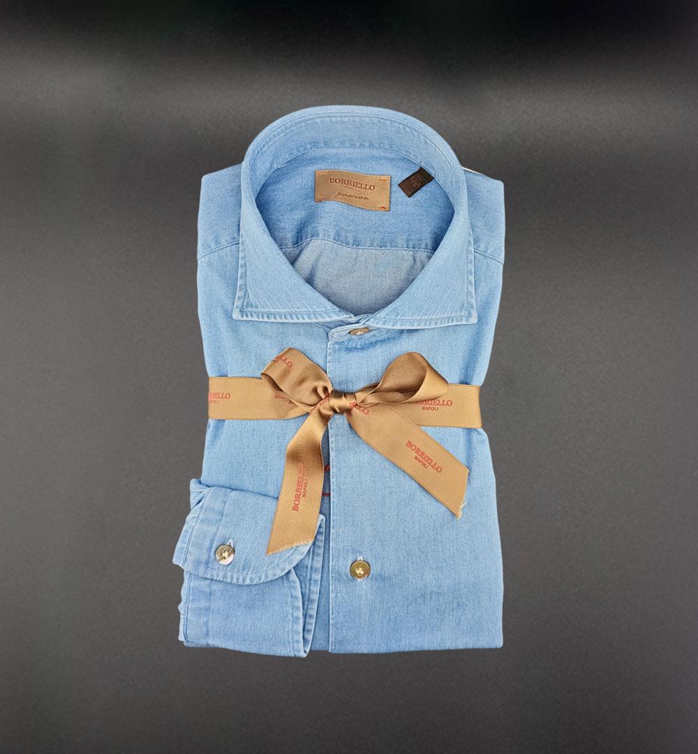 Camicia BORRIELLO uomo MARECHIARO Denim medio MARECHIARO 9095 2 BORRIELLO