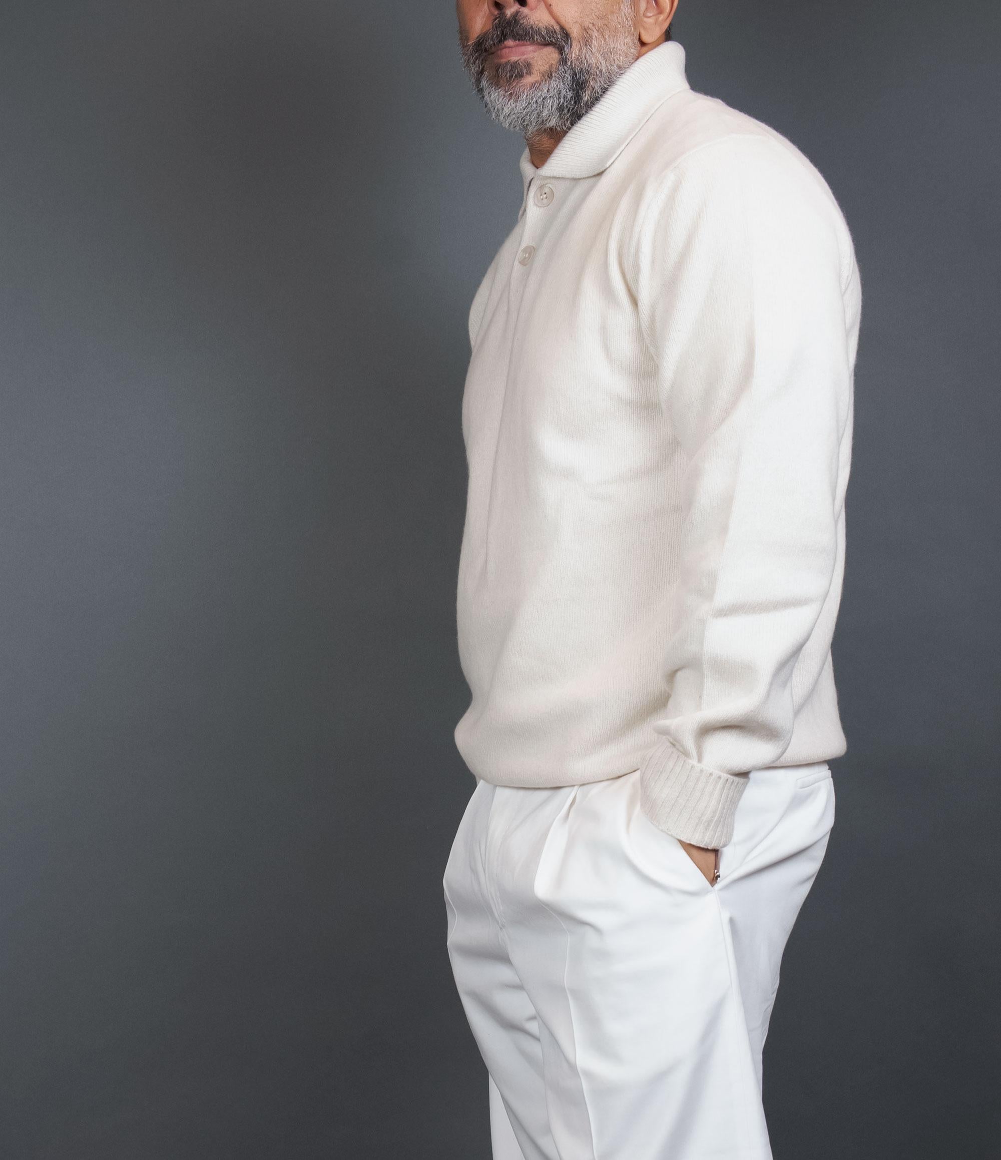 Maglione OFFICINE uomo POLO Panna<BR/> POLO PANNA OFFICINE