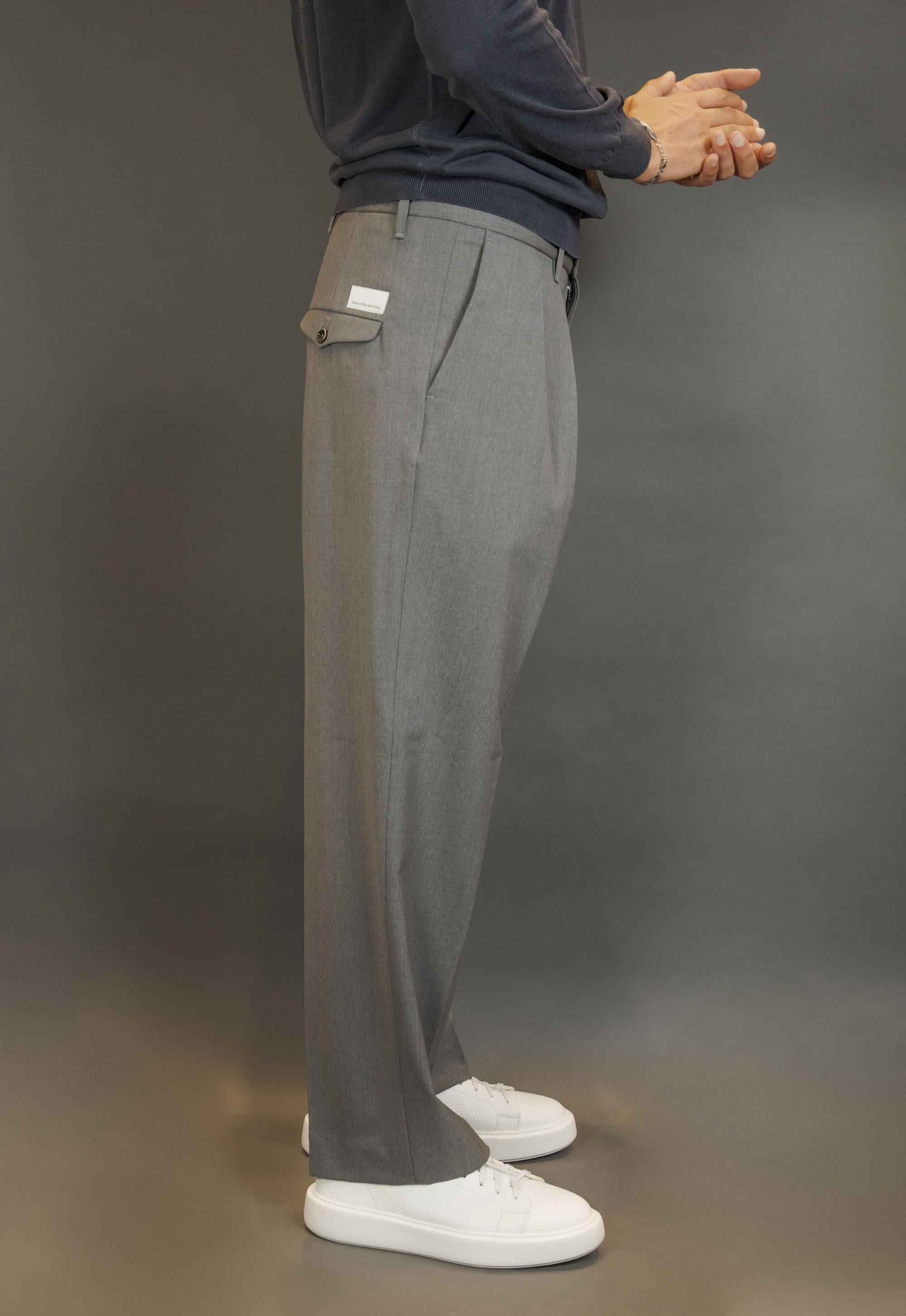 Pantalone NINE INTHE MORNING uomo KAI17 BAGGY Grigio KAI17 BAGGY IRON NINE INTHE MORNING