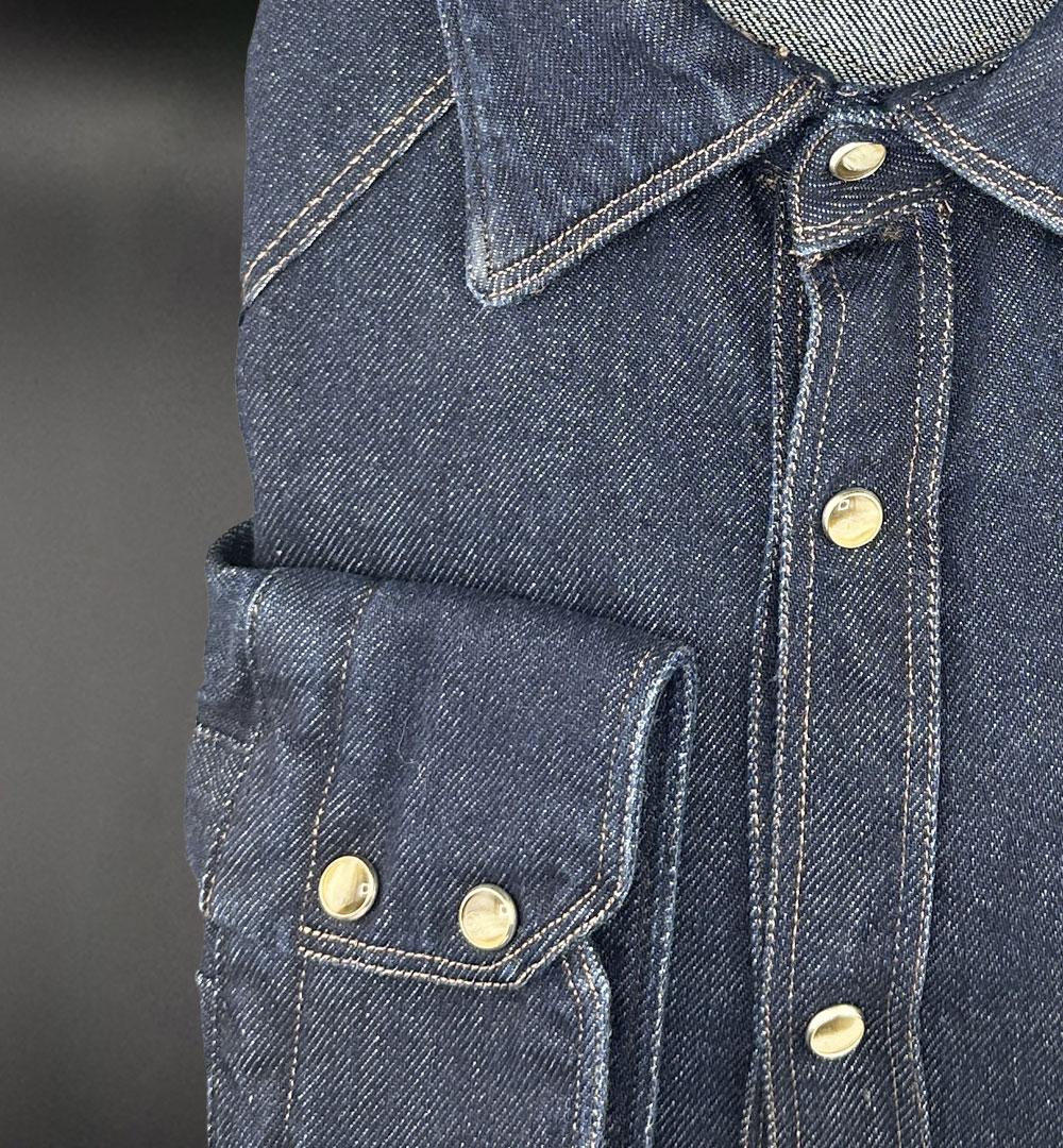 Camicia Giangi x Officine uomo Osiride blu OSIRIDE DENIM SCURO GIANGI