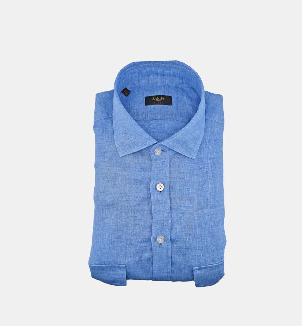 Camicia Barba uomo PIU12 0154112 Blu denim PIU12 0154112 03 BARBA