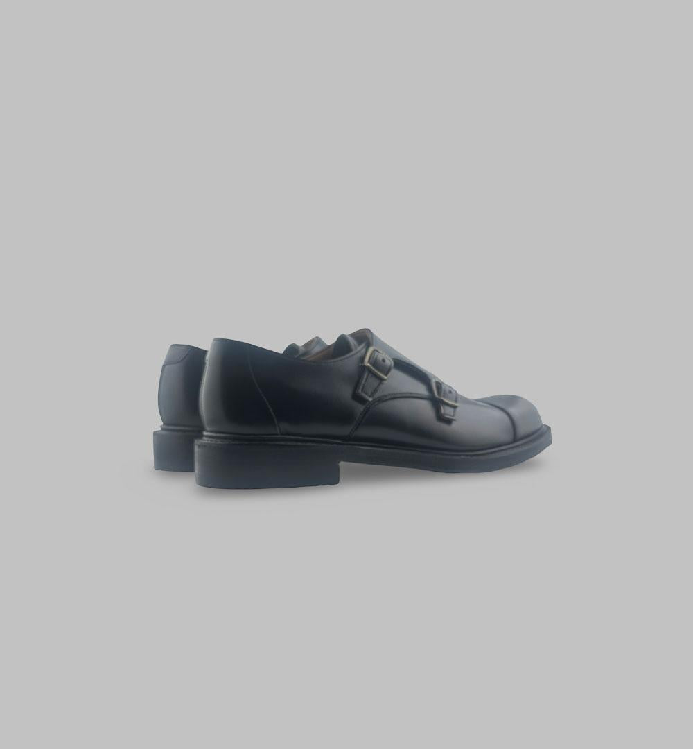 Doppia fibbia Cheaney uomo Byron nera BYRON FIT G B CHEANEY