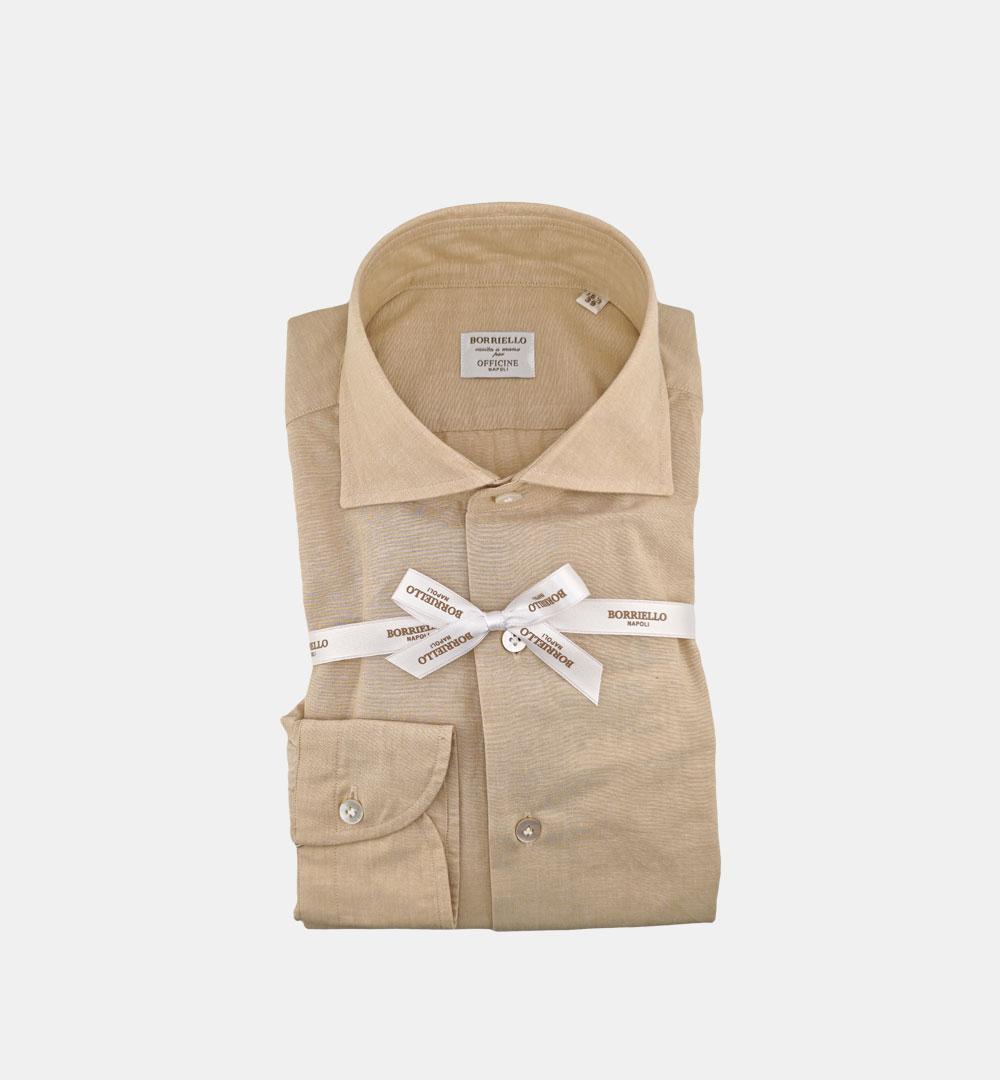 Camicia Borriello uomo 22038 beige marilena 22038 1 BORRIELLO