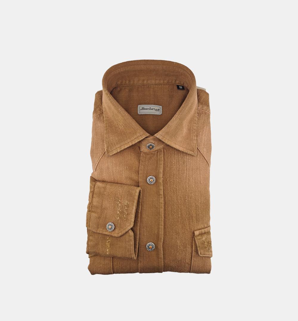 Camicia Sartorio uomo Texas marrone TEXAS 445911003 SARTORIO