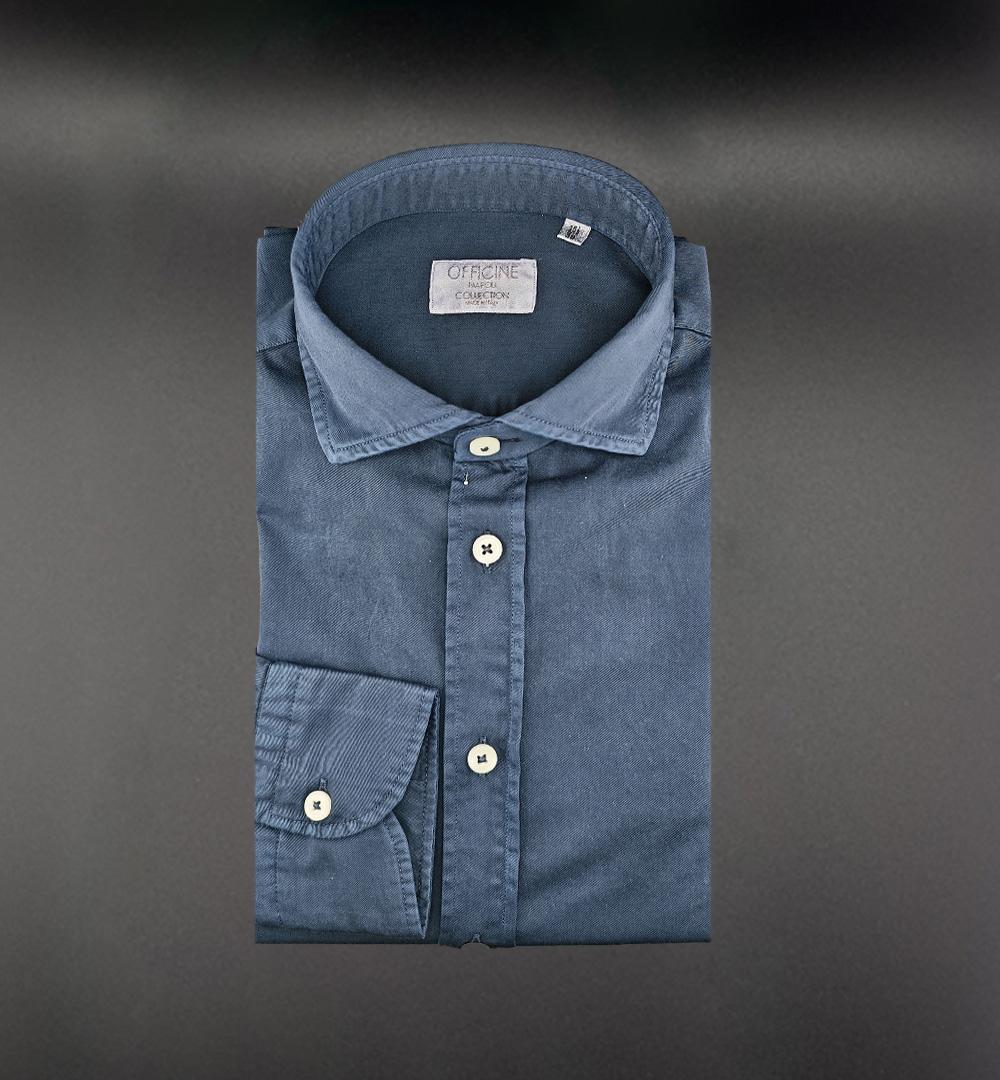 Camicia OFFICINE uomo 1379 12 Blu 1379 12 BLU OFFICINE