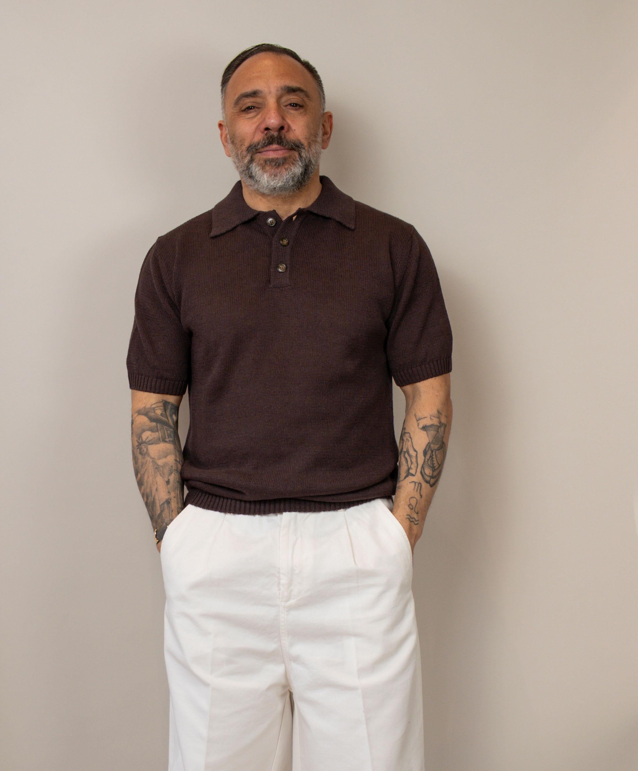 Polo Daniele Fiesoli uomo 3082 testa di moro POLO 3082 MC 033 DANIELE FIESOLI