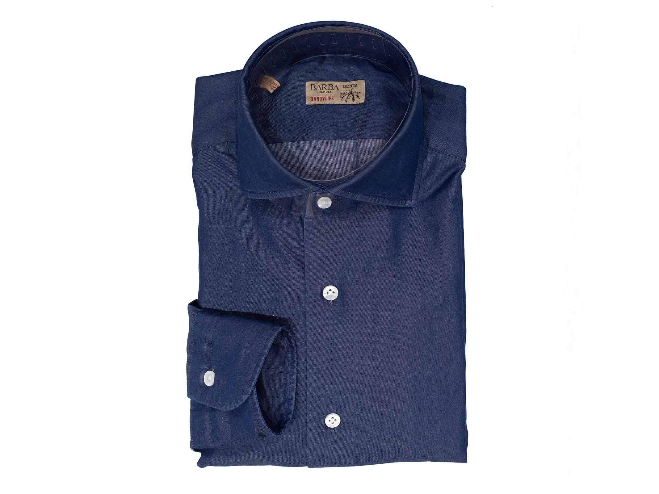 Camicia Barba uomo K1U13P01PZ09980002 denim scuro<BR/> K1U13P01PZ0998 DENIM BARBA