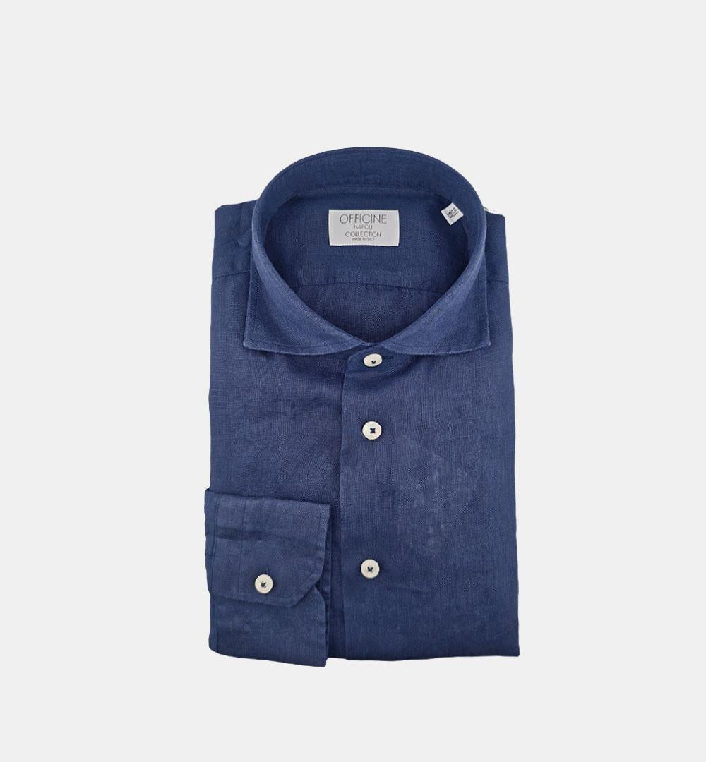 Camicia Officine uomo B05023 blu CAMICIA B050 23 OFFICINE
