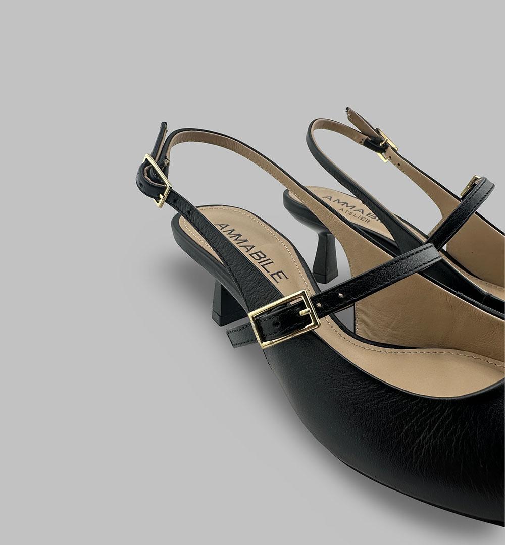 Sandali Ammabile donna 7270507 neri 7270507 TACCO FIBBIA AMMABILE