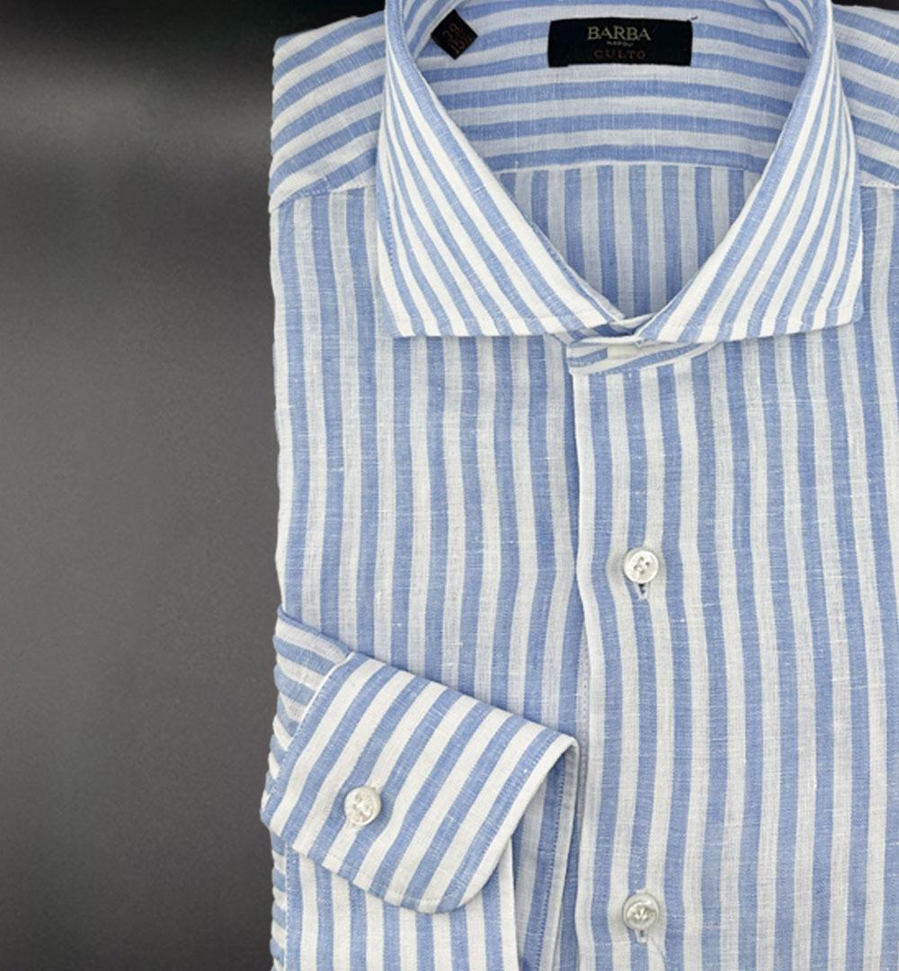Camicia Barba uomo K1U13P014766 Culto righe bluette<BR/><BR/> K1U13P014766 002 BLUETTE BARBA