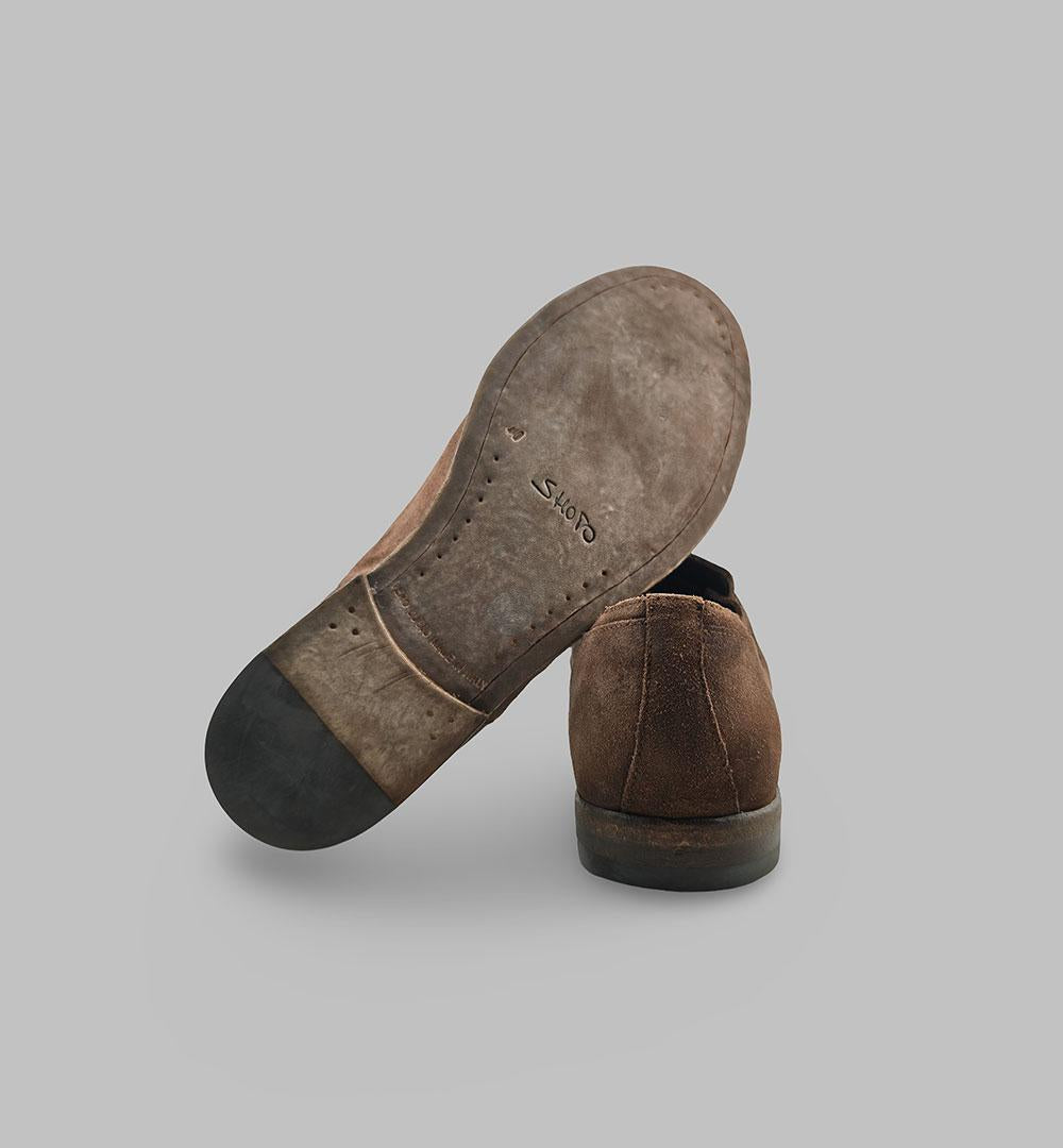 Slip on Shoto uomo 1133 367 Testa di moro<BR/> 1133 367 WASHED.T SHOTO