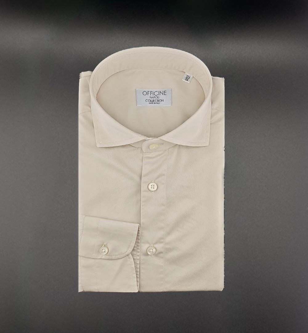 Camicia OFFICINE uomo 45301 Beige 4530 1 CORDA OFFICINE