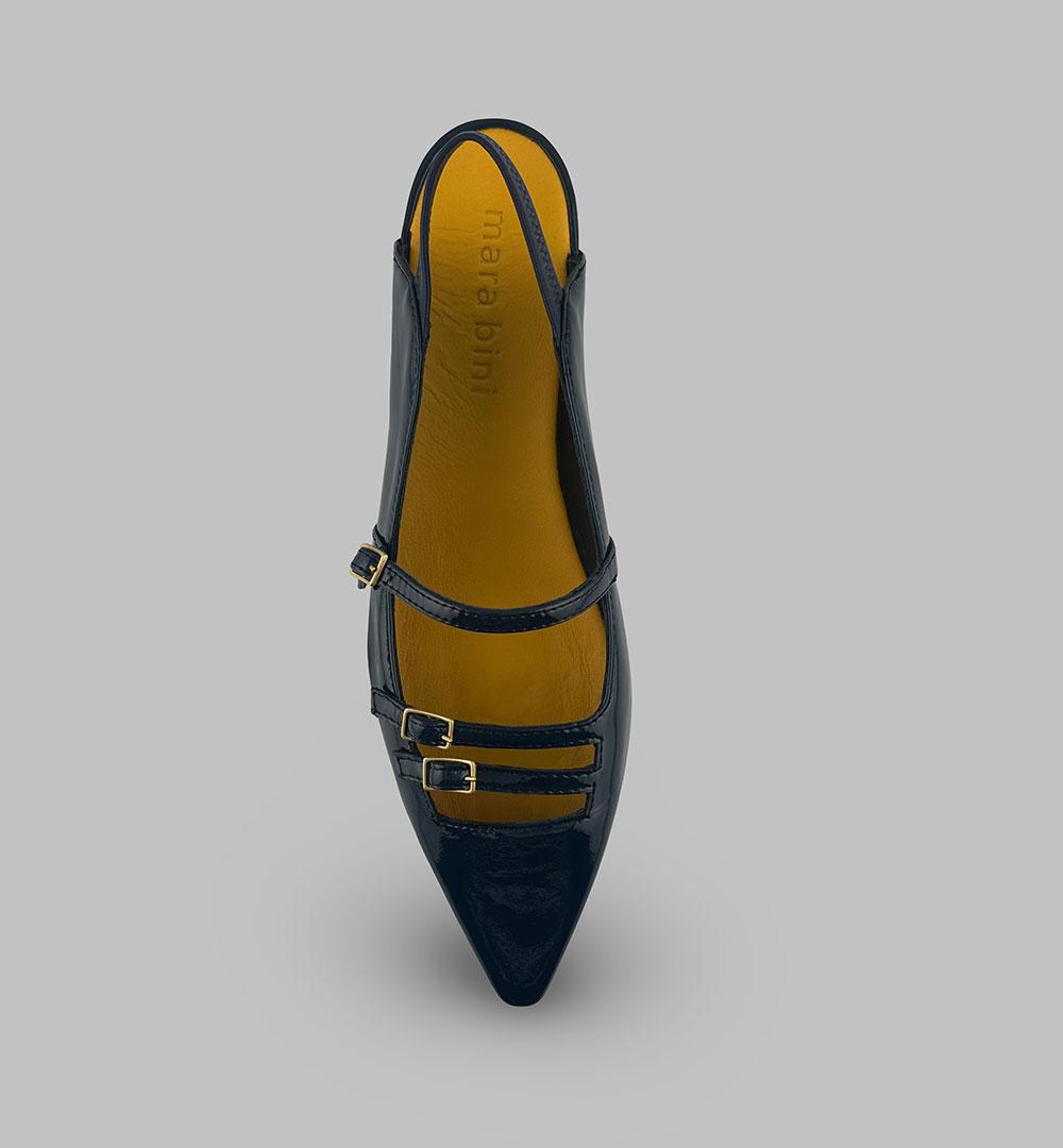 Ballerine Mara Bini donna U314 blu U314S FIBBIE.B MARA BINI