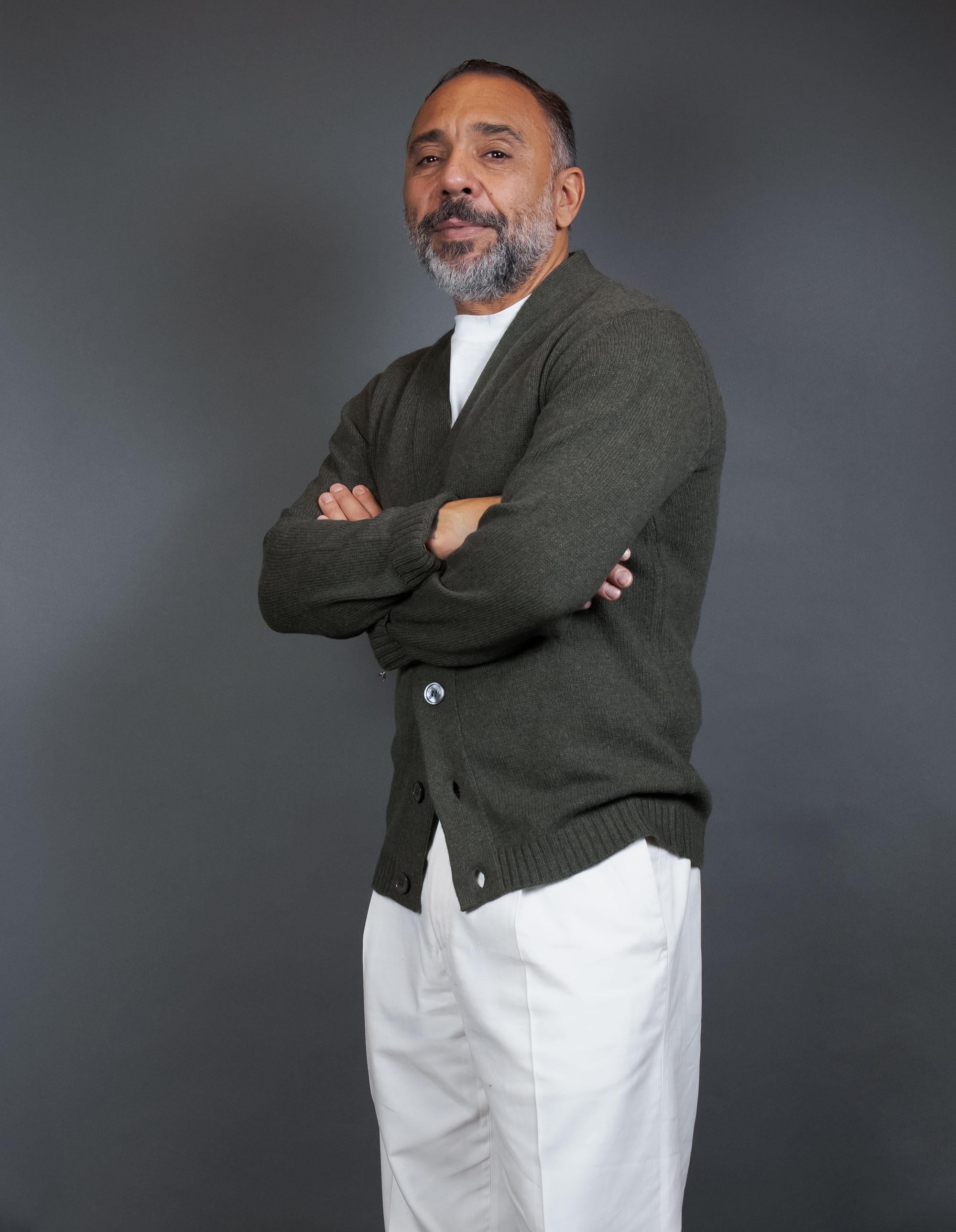 Cardigan DANIELE FIESOLI uomo 3017 Verde 3017 041 MILITARE DANIELE FIESOLI