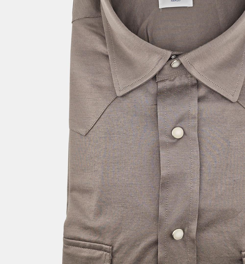 Camicia Giangi uomo Wester fango WESTER 2915M GIANGI