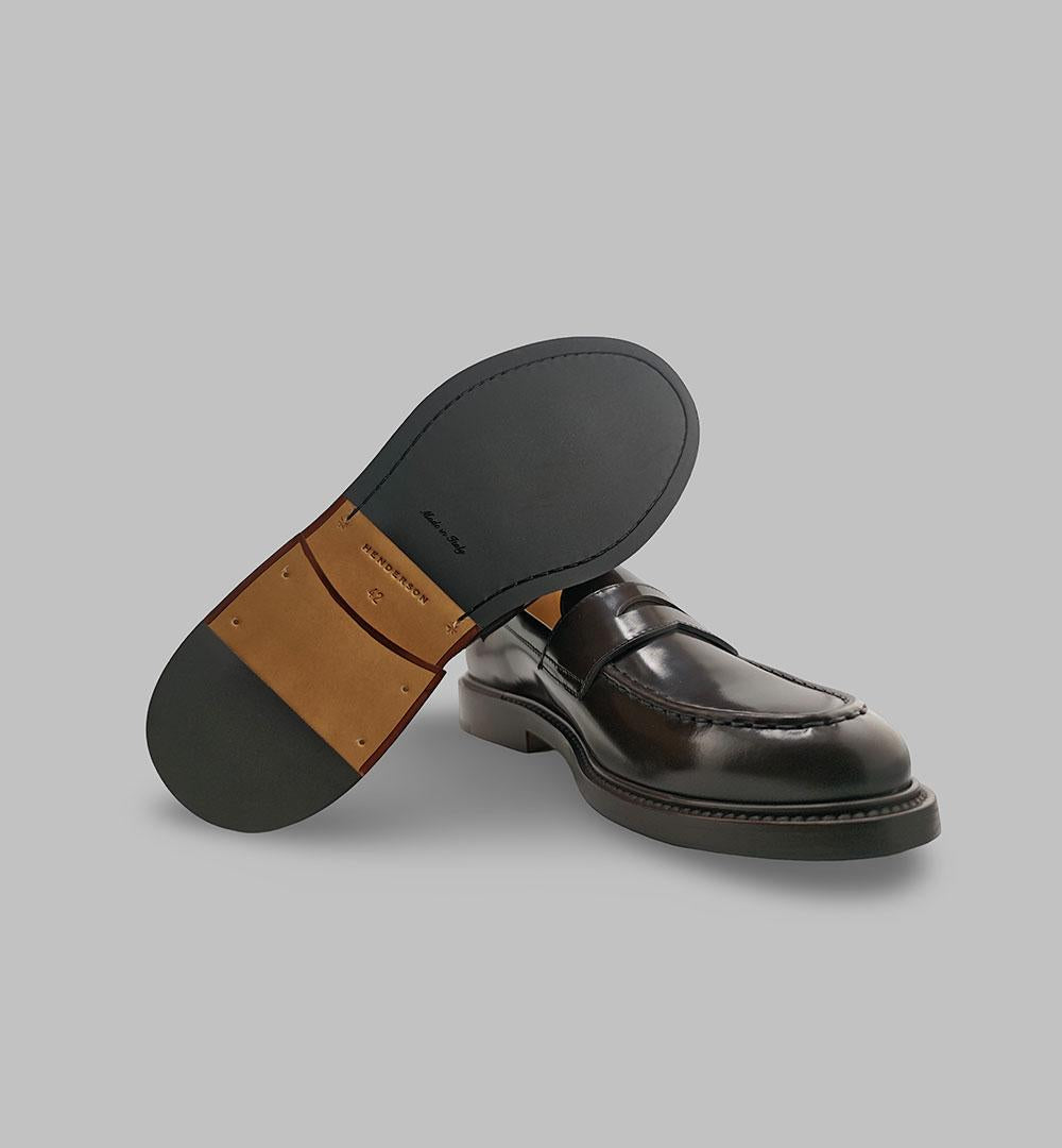 Mocassino Henderson uomo 85400.P.4 testa di moro 85400.P.4 PENNY F.CUOIO HENDERSON