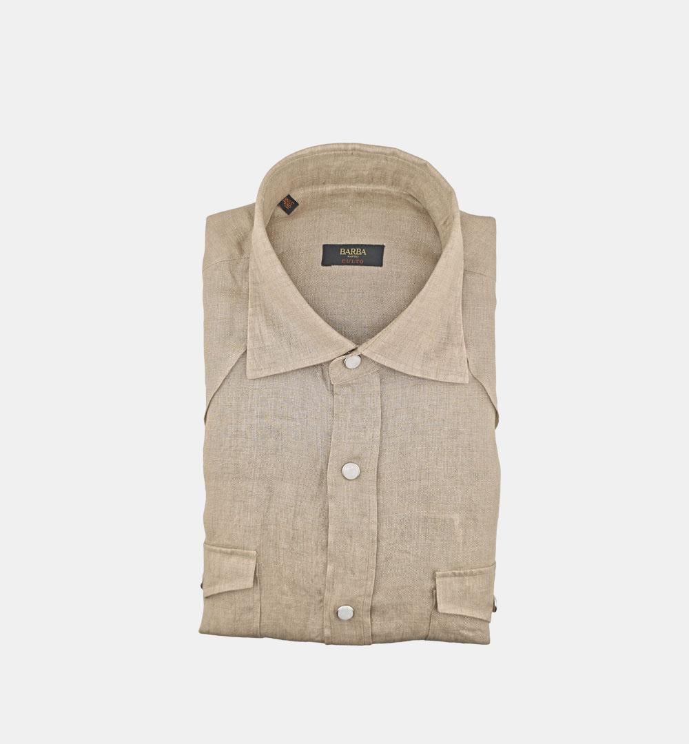 Camicia Barba uomo WSU10 2054112 sabbia WSU10 2054112 4 BARBA