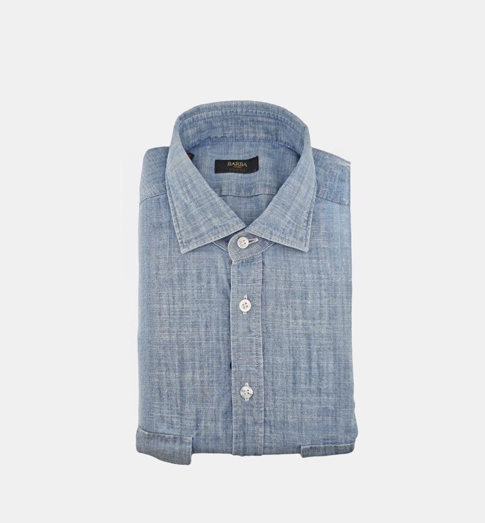 Camicia Barba uomo PIU12P015426201 denim PIU12P0154262 01 BARBA