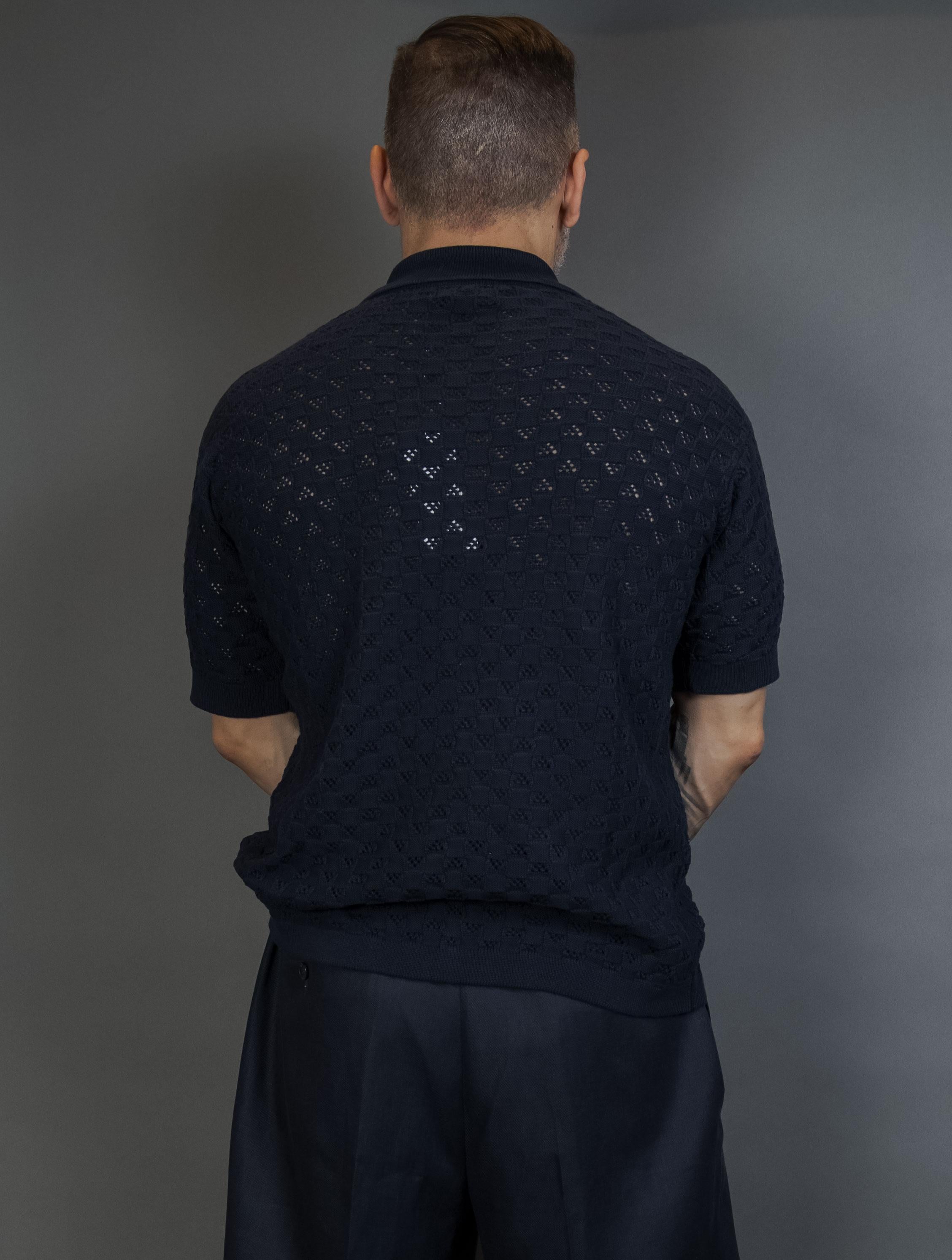 Overshirt Scaglione uomo UPC073 Square navy UPC073 100 NAVY SCAGLIONE