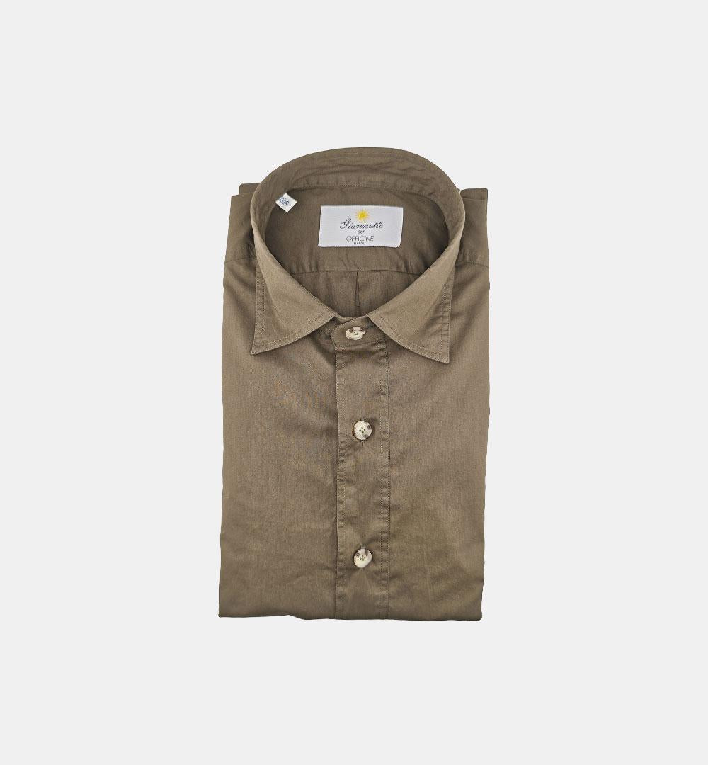 Camicia Giannetto Portofino uomo 61130 testa di moro CAMICIA 61130 2250 47 06 SANFORT X OFFICINE