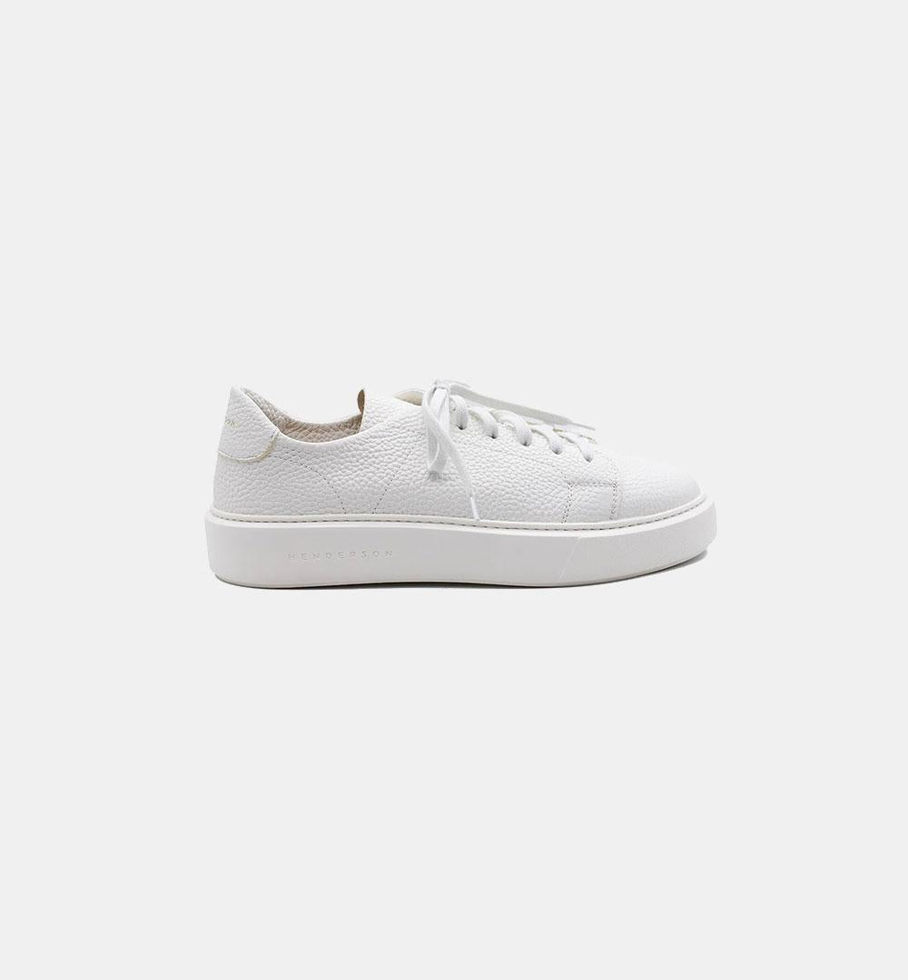 Sneakers Henderson uomo Chronos granello bianca in pelle CHRONOS.8 GRANELLO.BIA HENDERSON