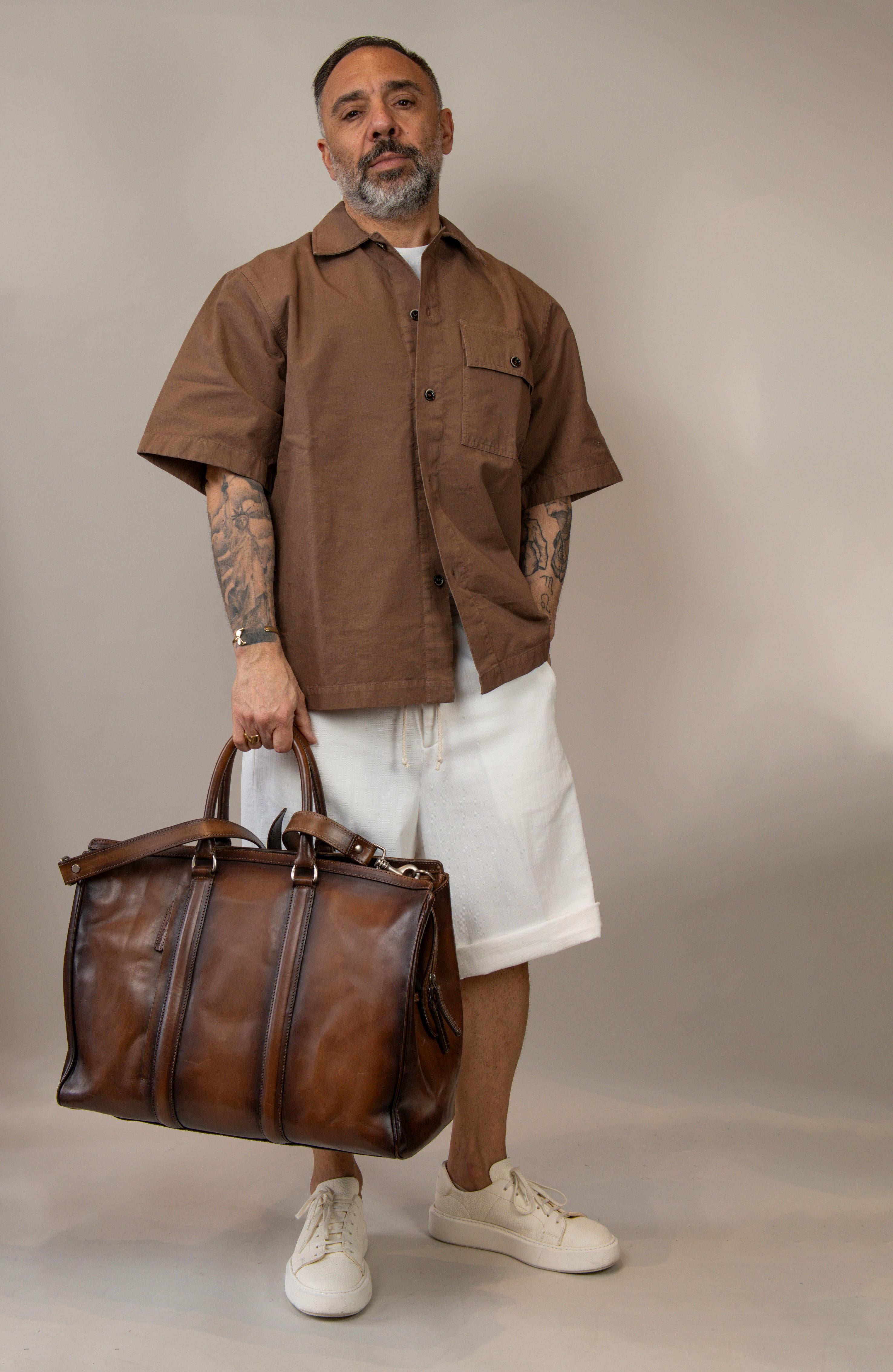Borsa Officine Creative uomo Quentin testa di moro QUENTIN 009 AERO SPALLA OFFICINE CREATIVE
