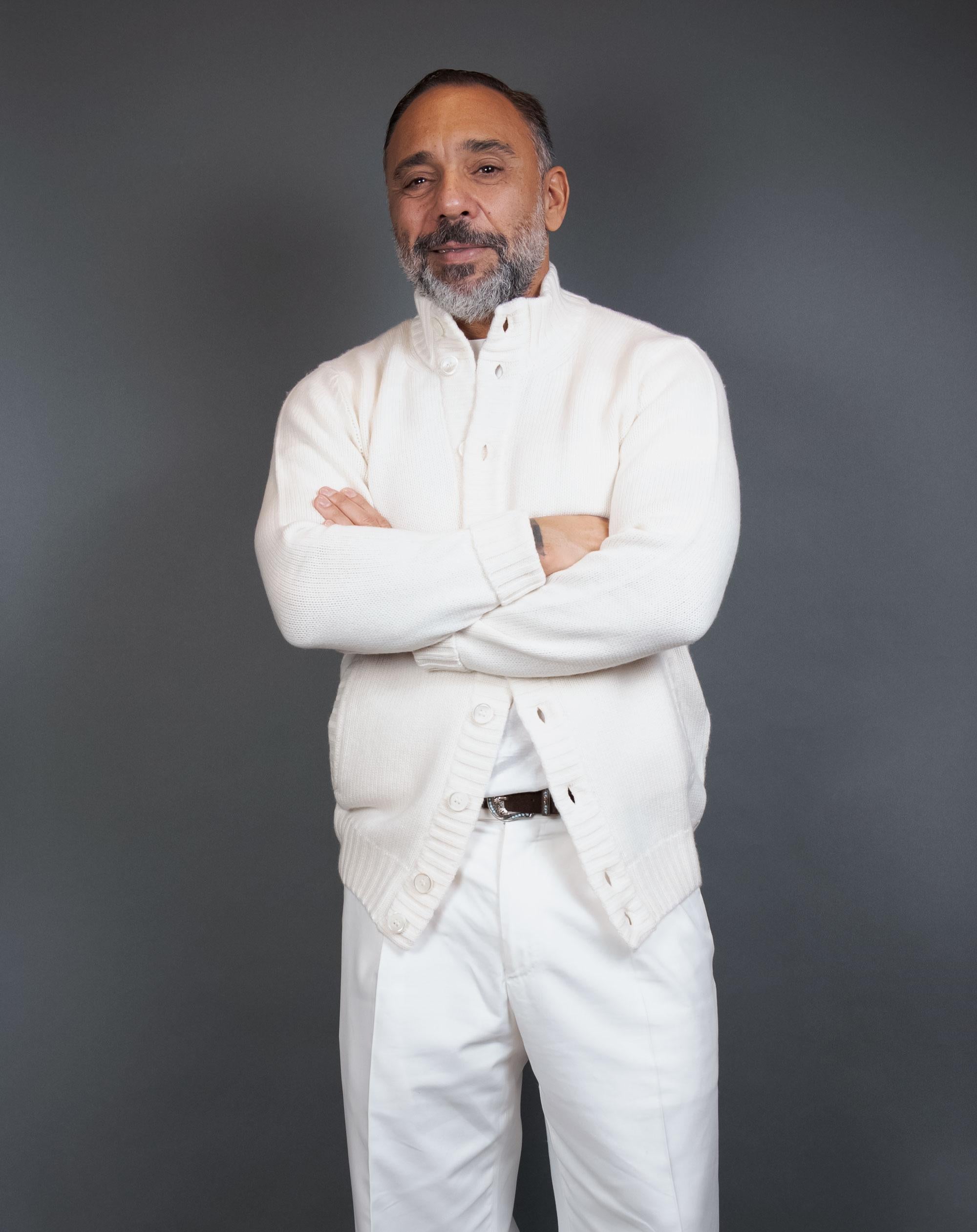 Cardigan Della Ciana uomo 18576 Bianco 18576 ECRU Della Ciana