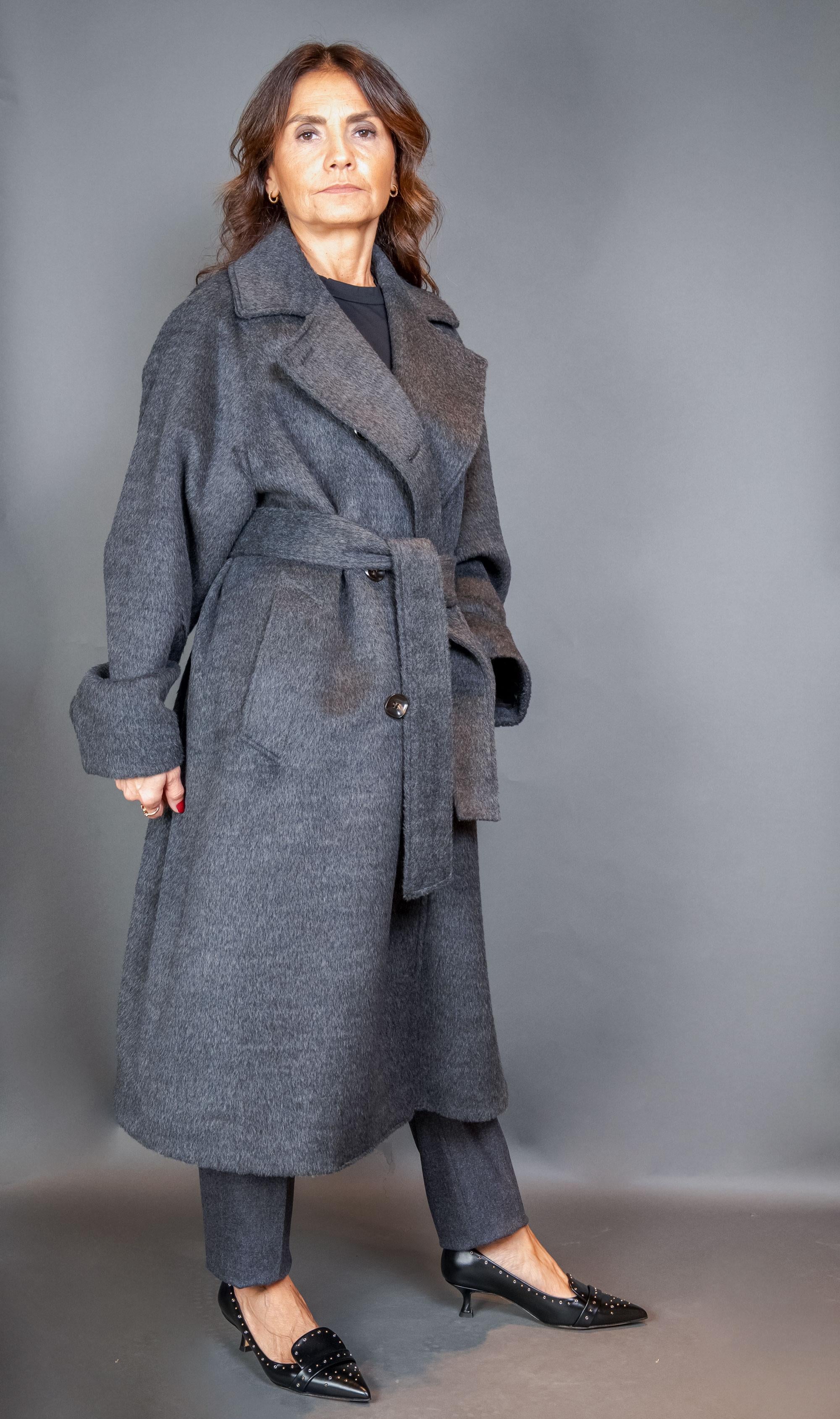 Cappotto L.B.M. donna 7422 Grigio 7422 DOPPIO PETTO L.B,M