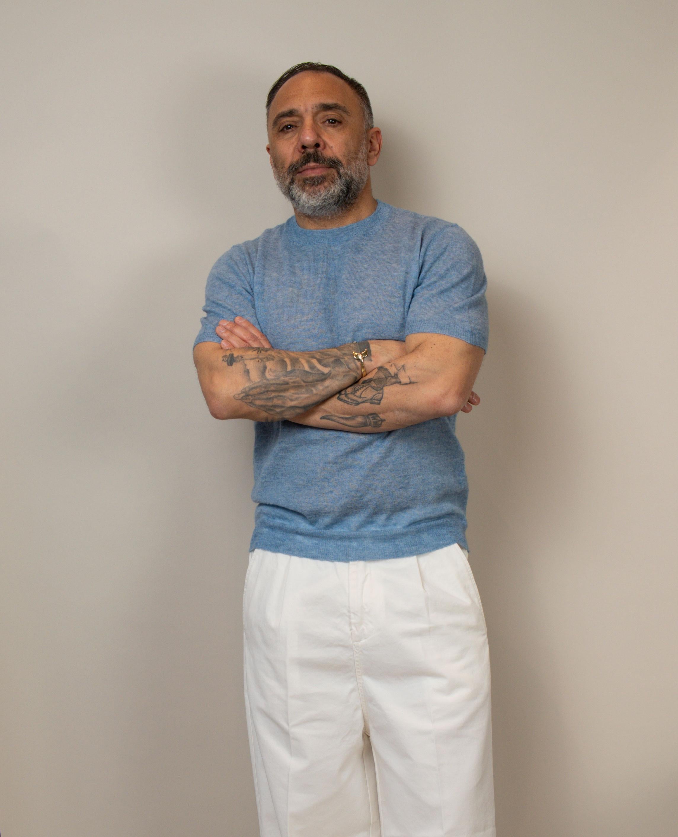 T-shirt Scaglione uomo 071 cielo celeste T-SHIRT 071 503 SCAGLIONE