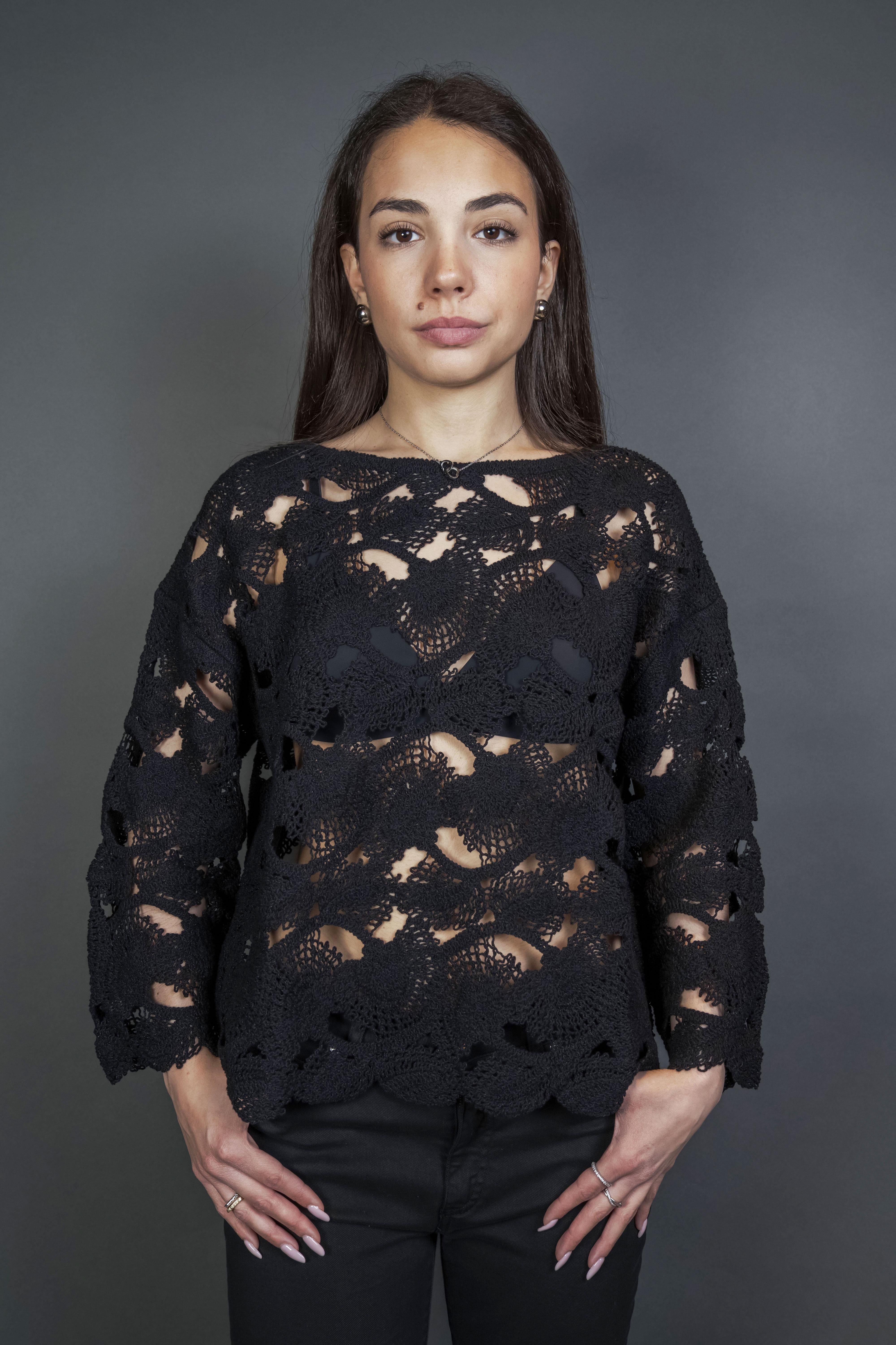 Maglia Manipur Donna 1920 13 nera 1920 13 013 ML UNCINETTO MANIPUR