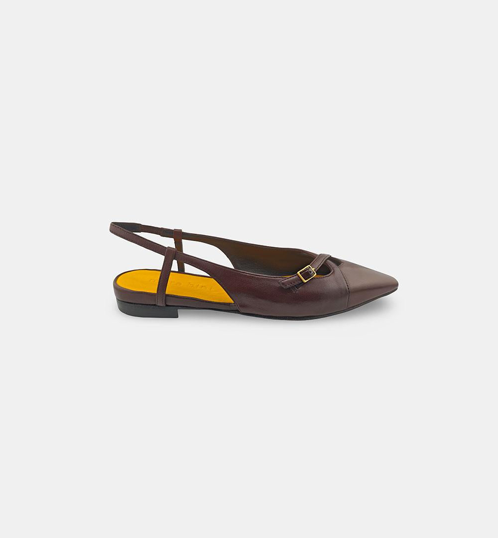 Ballerine Mara Bini donna Z519 Milena Fibbie caffè<BR/> Z519 CHANEL.C MARA BINI