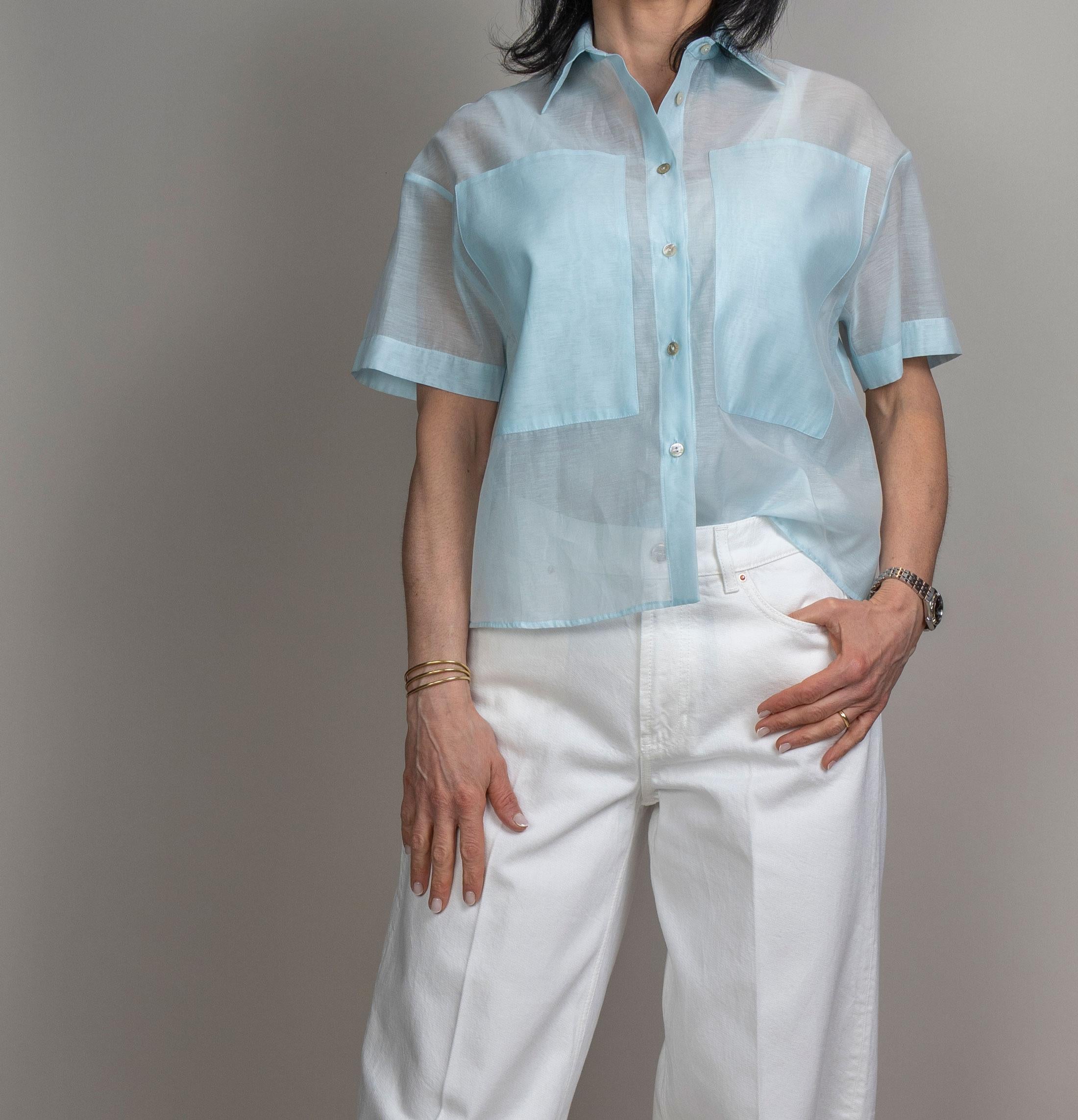 Camicia Barba donna 55005 celeste 55005 002 BARBA