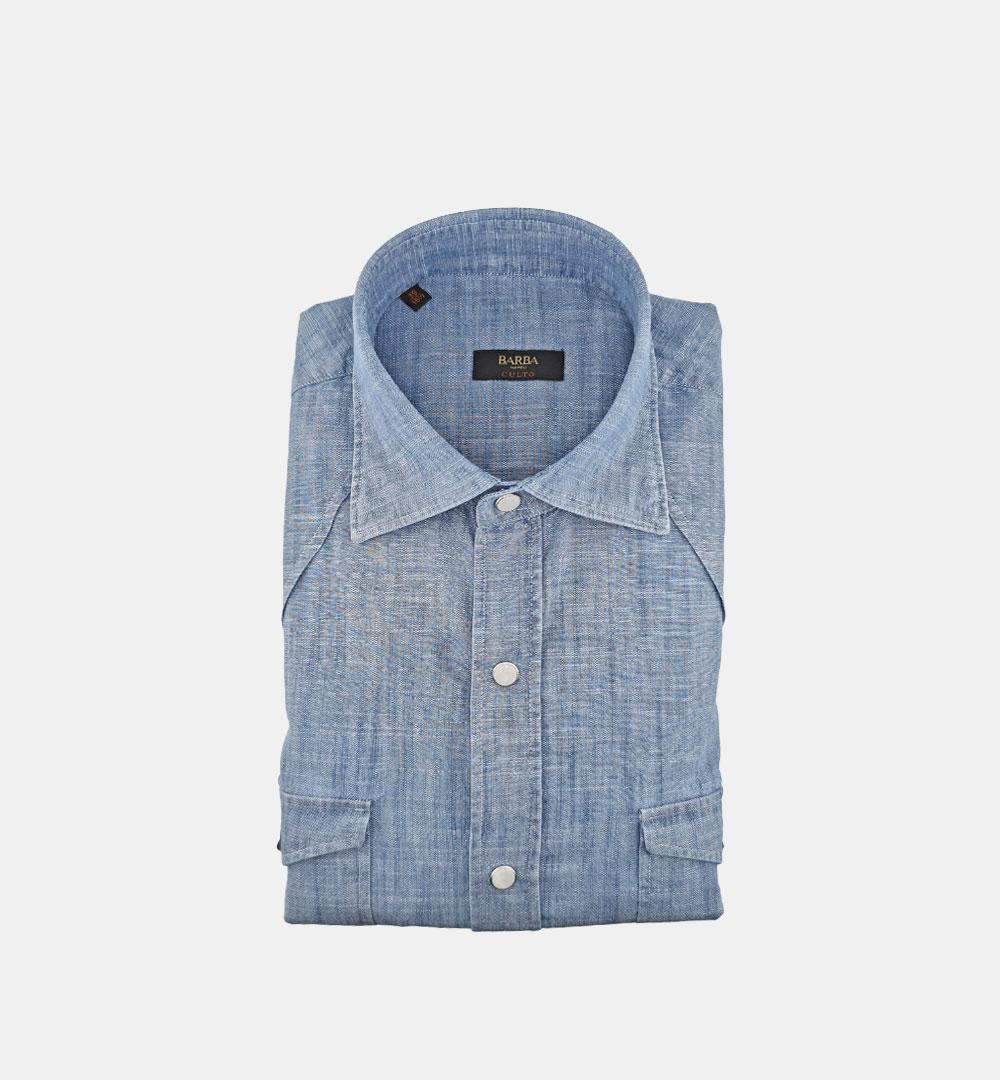 Camicia Barba uomo WSU10 2054262 denim WSU10 2054262 1 BARBA