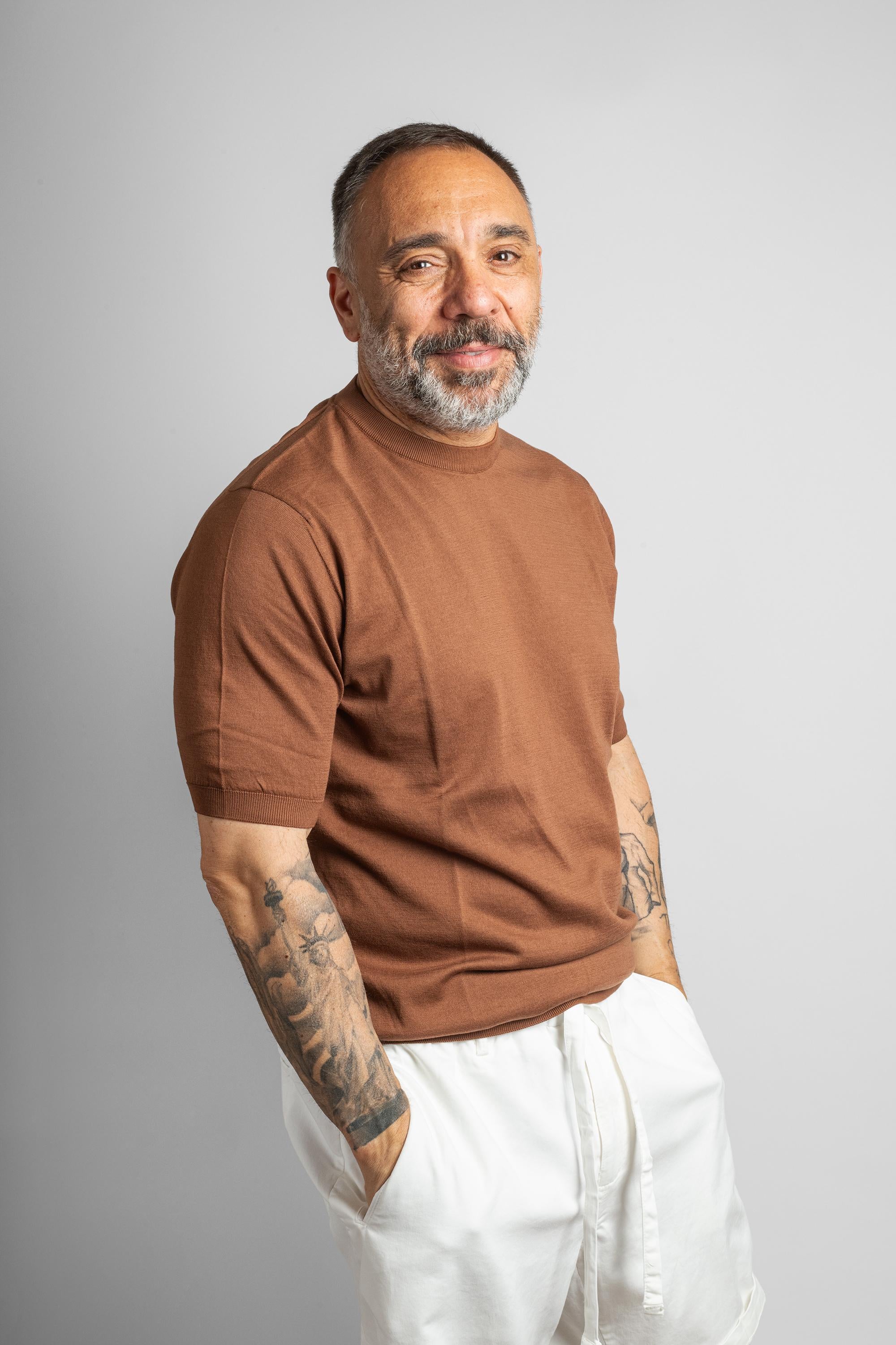 Maglia FEDELI uomo GIROCOLLO 8014 Tabacco GIROCOLLO 8014 102 FEDELI