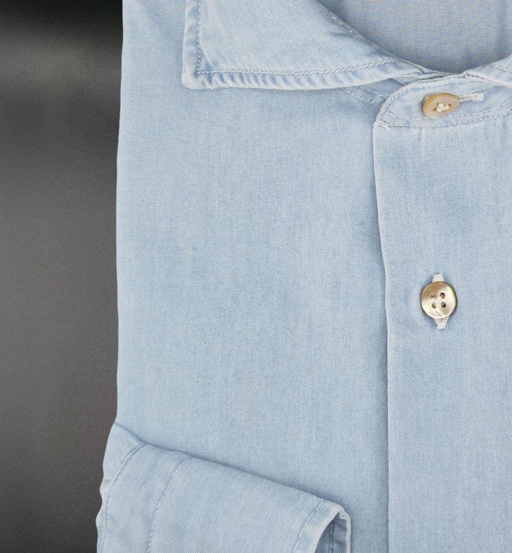 CAMICIA GIANGI X OFFICINE UOMO 702 01 DENIM CHIARO 702 01 DENIM CHIARA GIANGI X OFFICINE