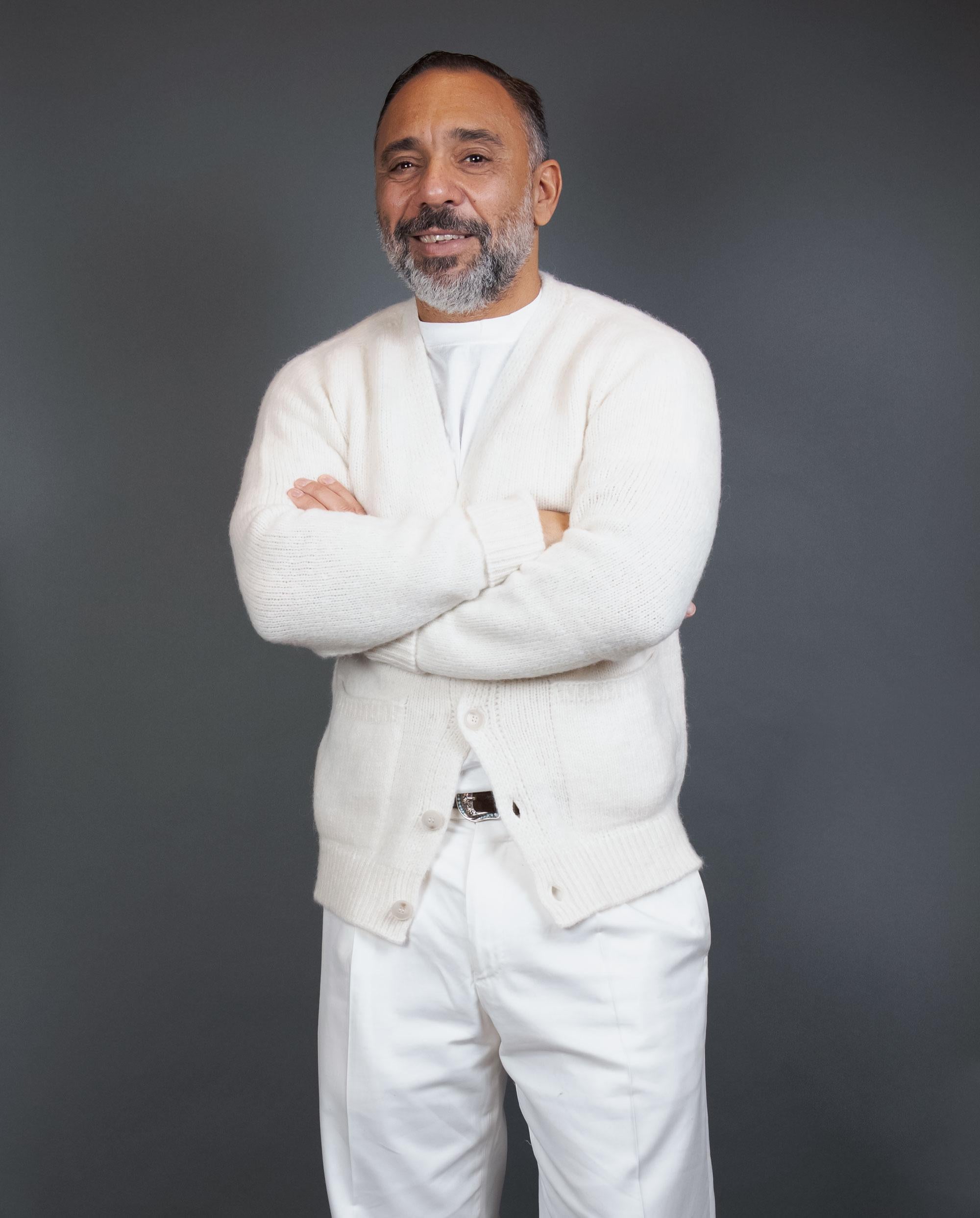 Cardigan OFFICINE uomo 302 09 Bianco 302 09 007 MILK OFFICINE