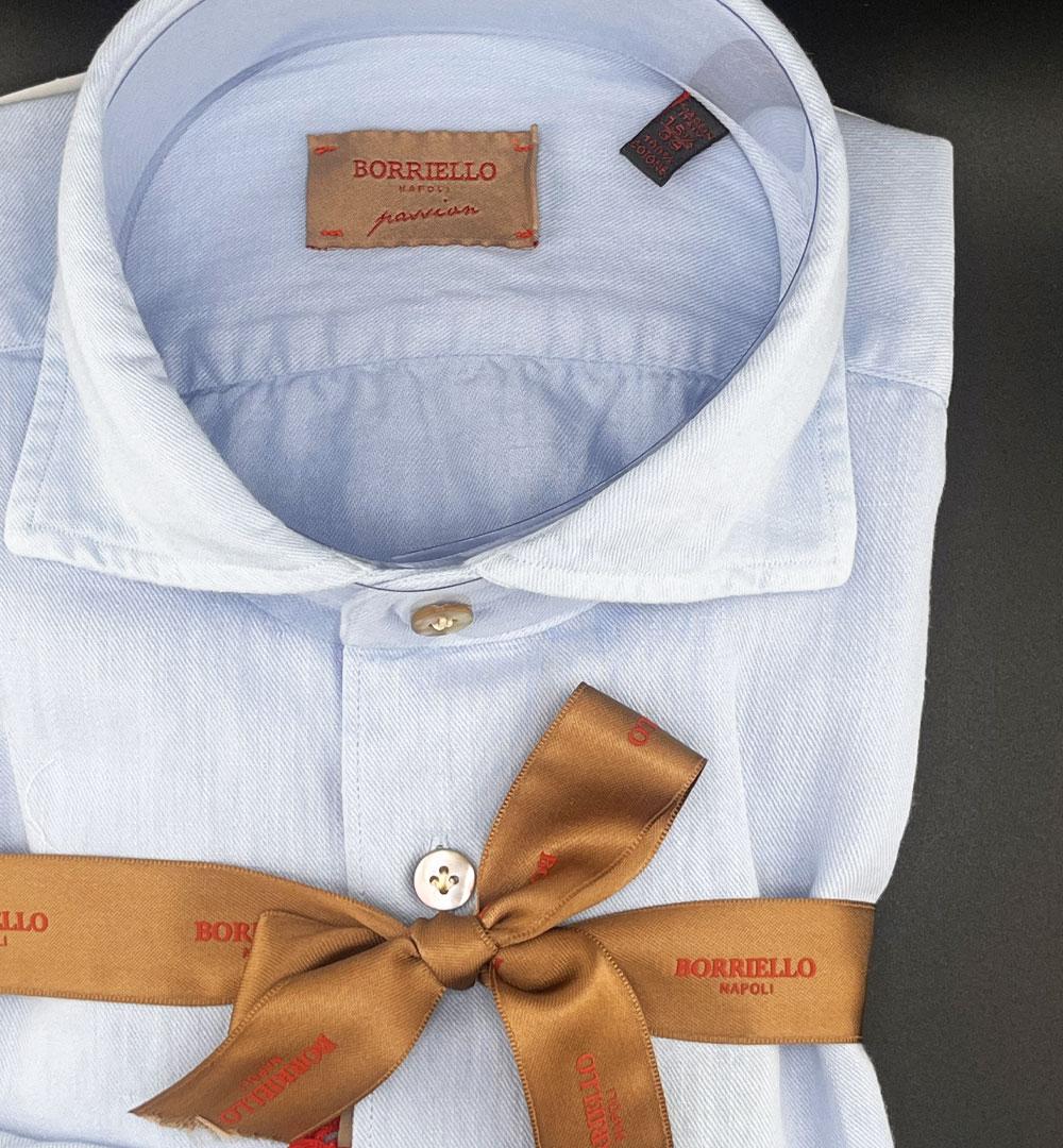 Camicia Borriello uomo 200280 cielo<BR/> 200280 12 CIELO BORRIELLO