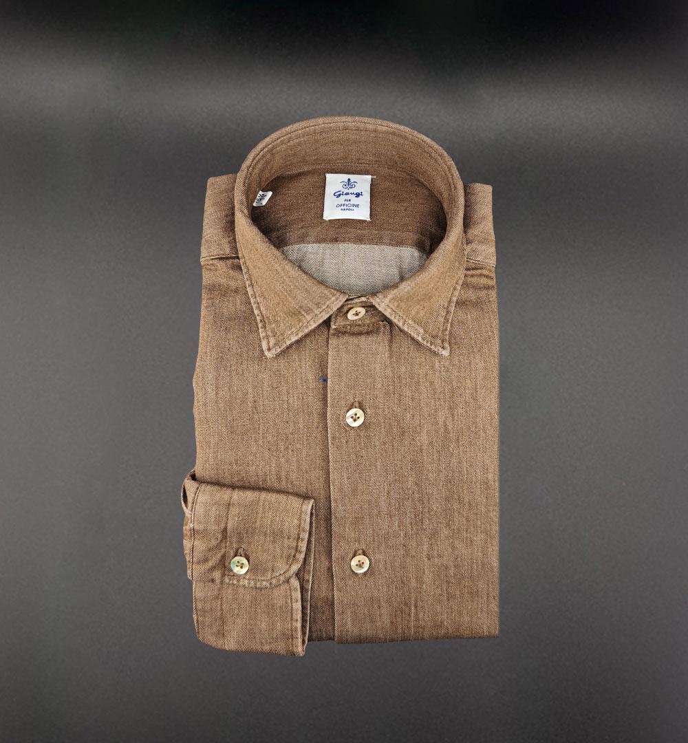Camicia Giangi uomo 5700 marrone 5700 BROWN GIANGI