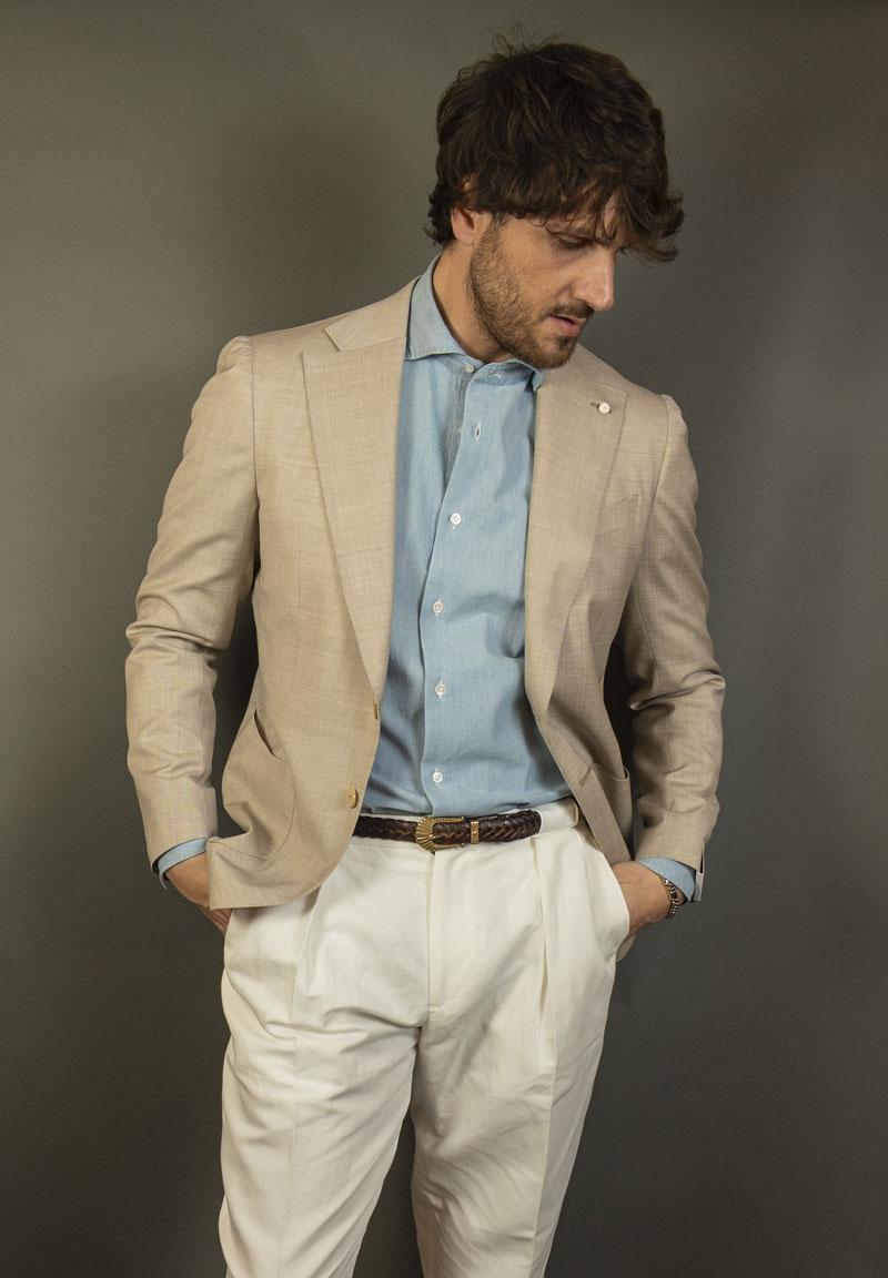 Giacca Luigi Bianchi uomo 2611 sabbia 2611 54236 1 SABBIA LUIGI BIANCHI MANTOVA