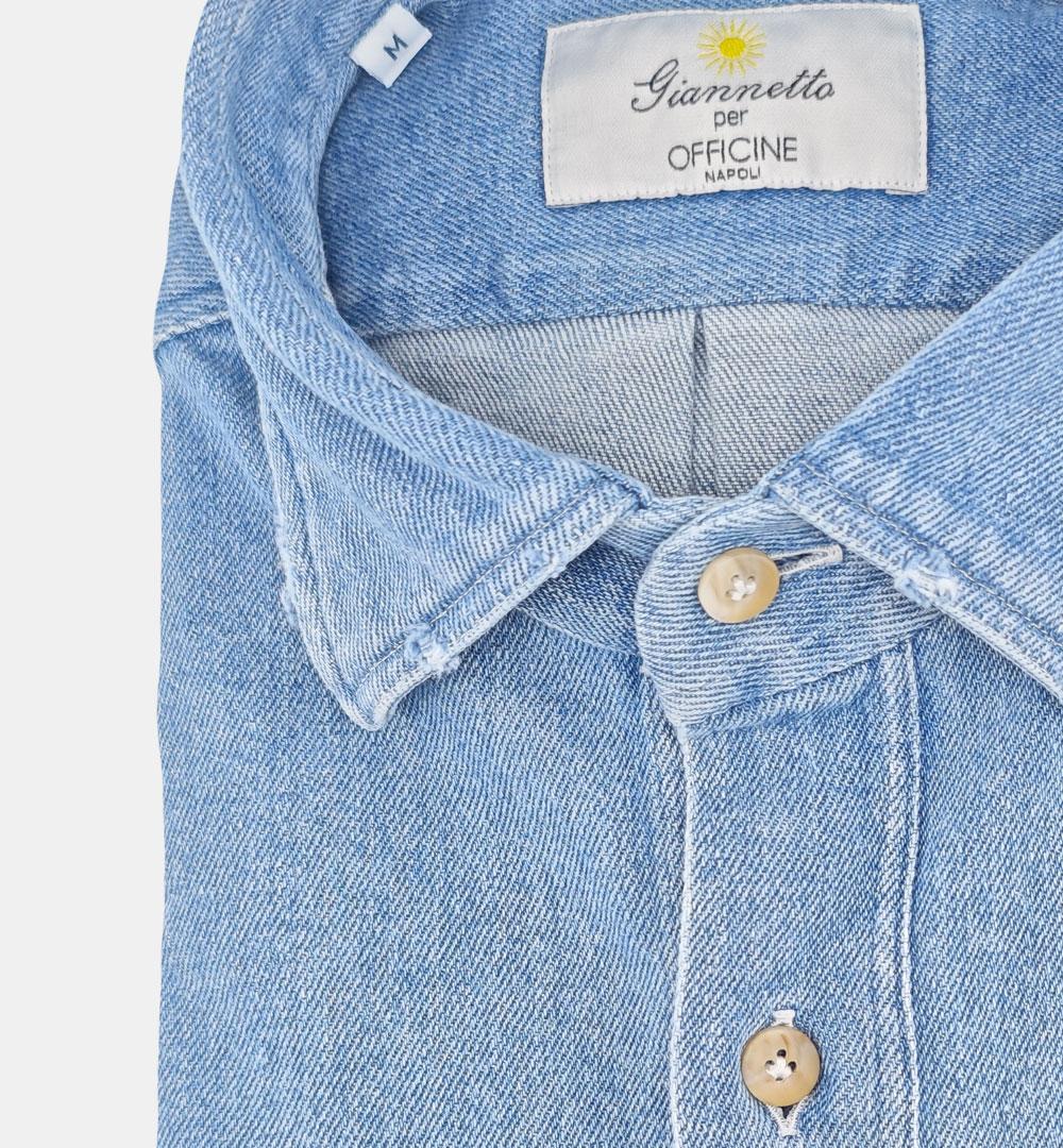 Camicia Giannetto Portofino uomo 61386 blu CAMICIA 61386 2254 47 BB SANFORT