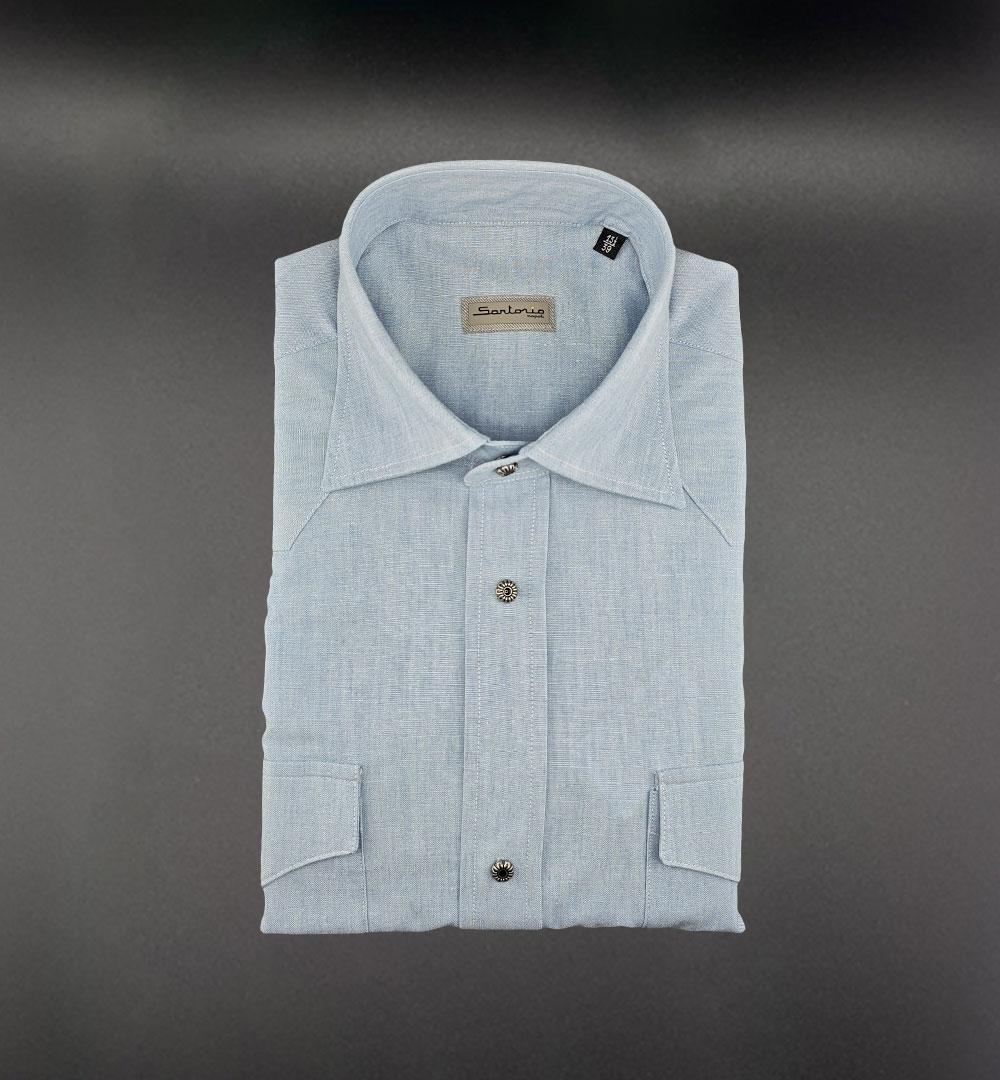 Camicia SARTORIO uomo TEXAS Celeste TEXAS 463801005 SARTORIO