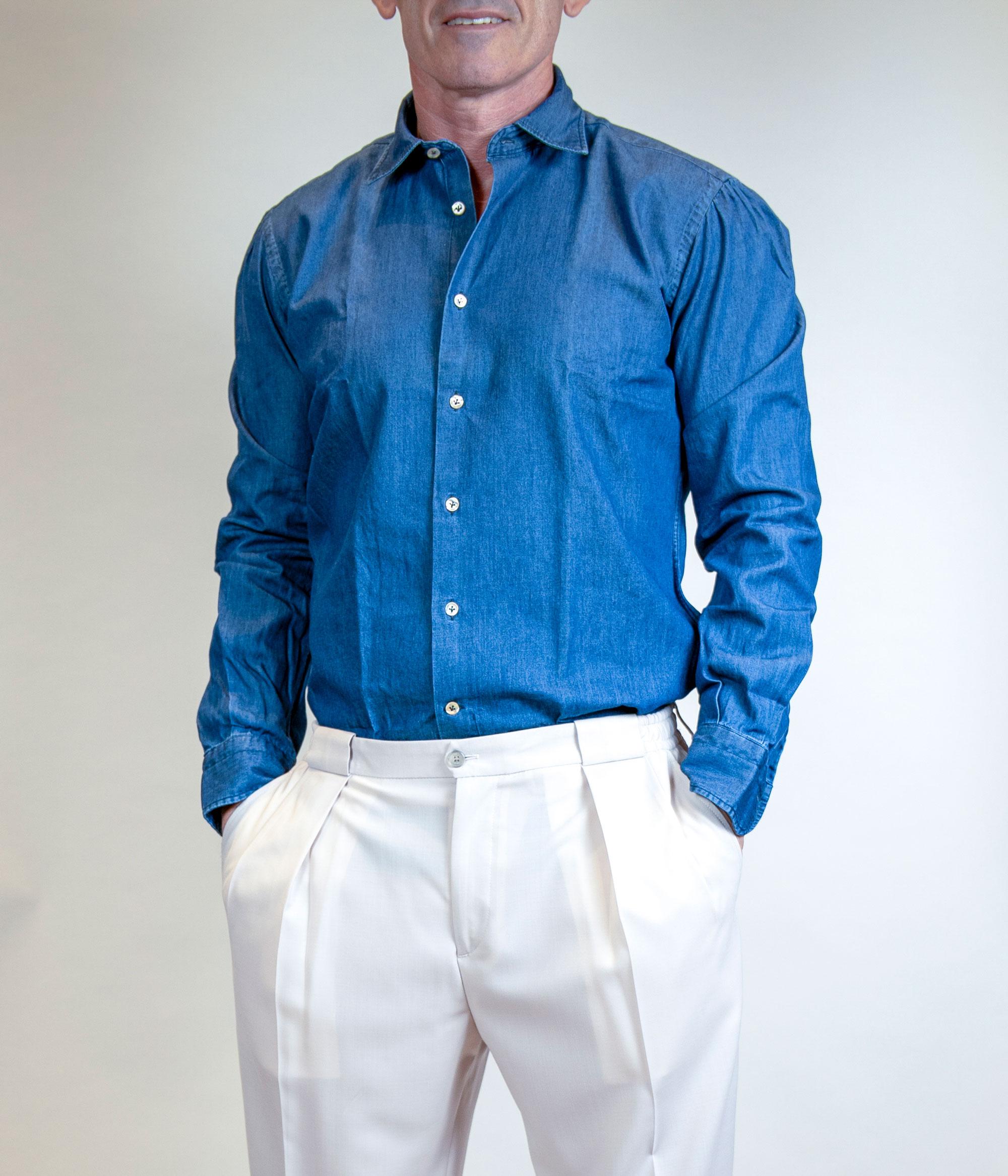 Camicia GIANGI uomo 5700 Denim 5700 1 S GIANGI