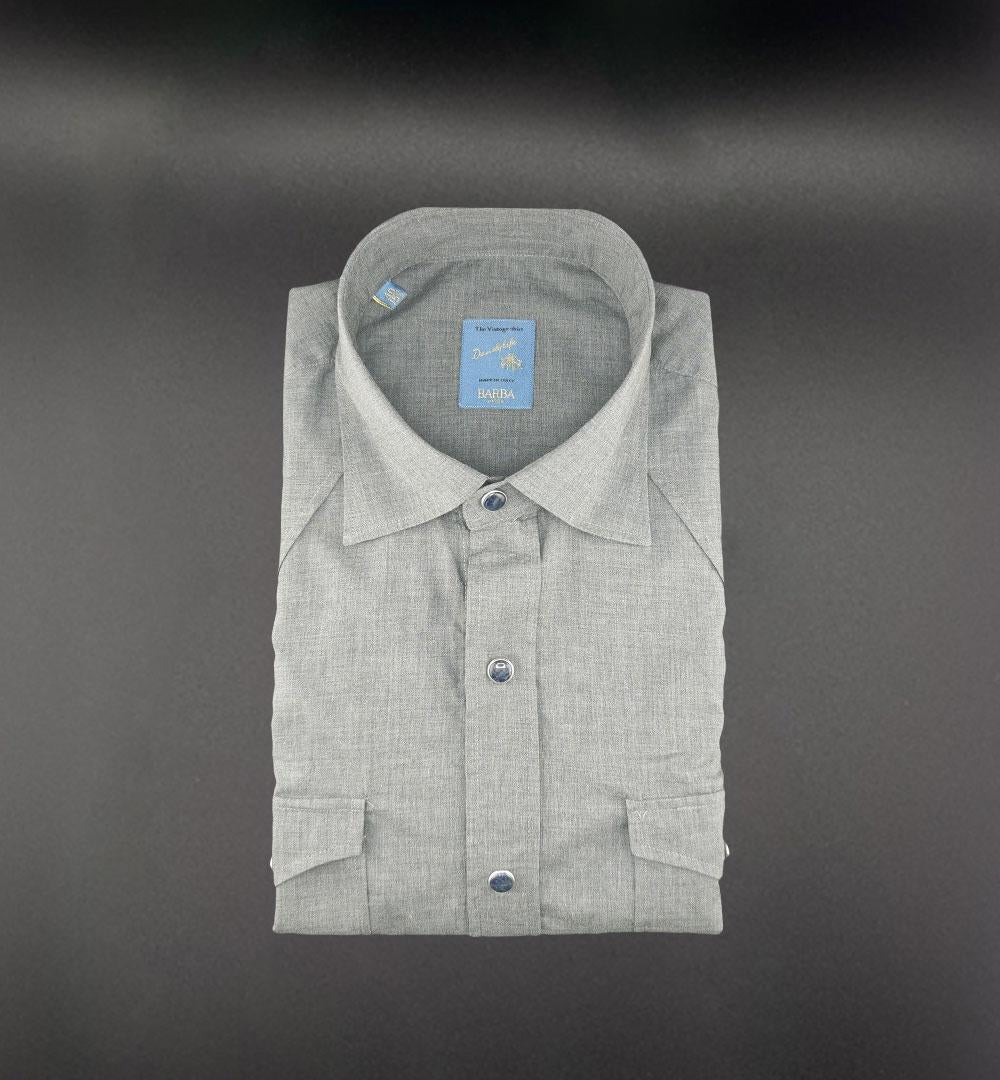 Camicia Barba uomo WSU10P2050078 grigia WSU10P2050078 0002 GRIGIA BARBA