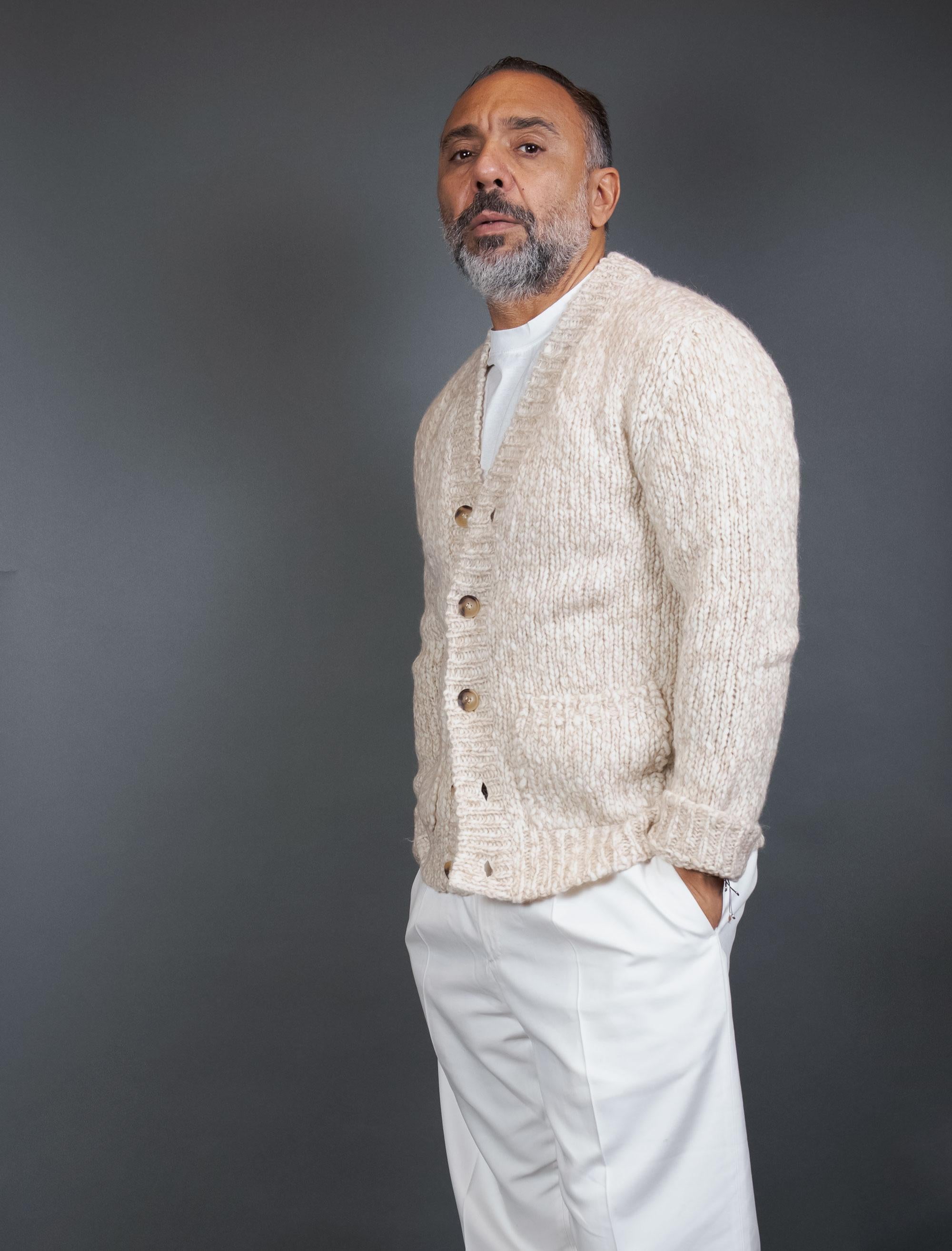 Cardigan SETTEFILI CASHMERE uomo RACRECA Beige RACRECA CRE1 BEIGE SETTEFILI CASHMERE