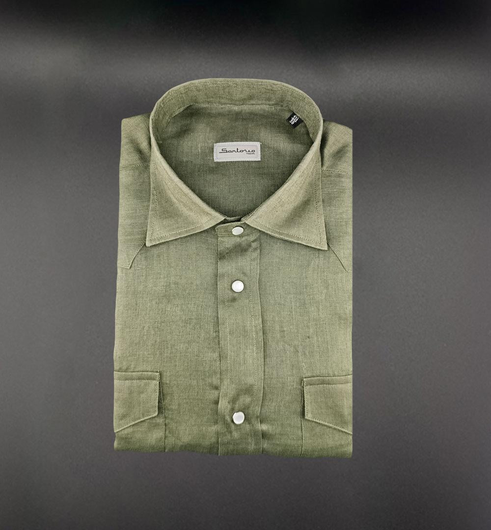 Camicia SARTORIO uomo TEXAS Verde TEXAS 464209009 SARTORIO