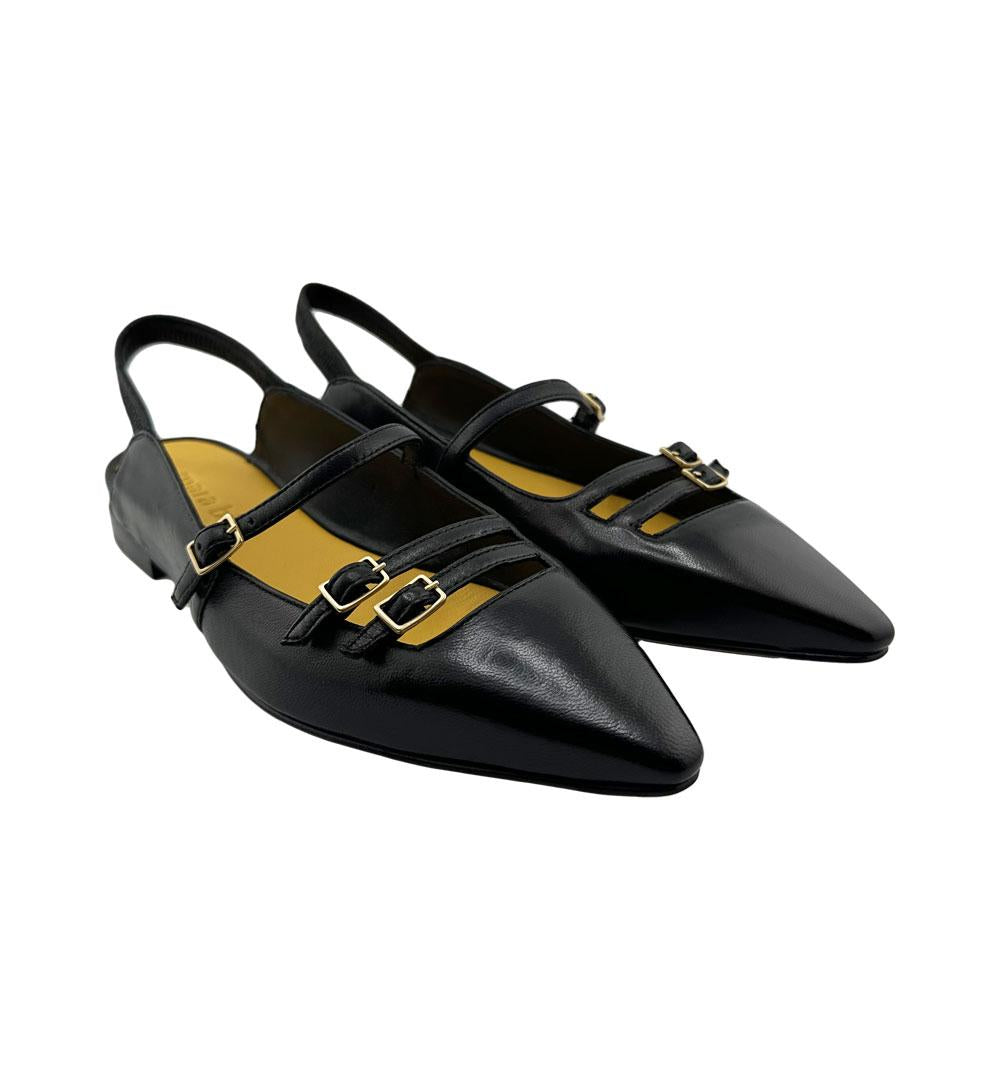 Ballerine Mara Bini donna U314 nere U314 FIBBIE.N MARA BINI