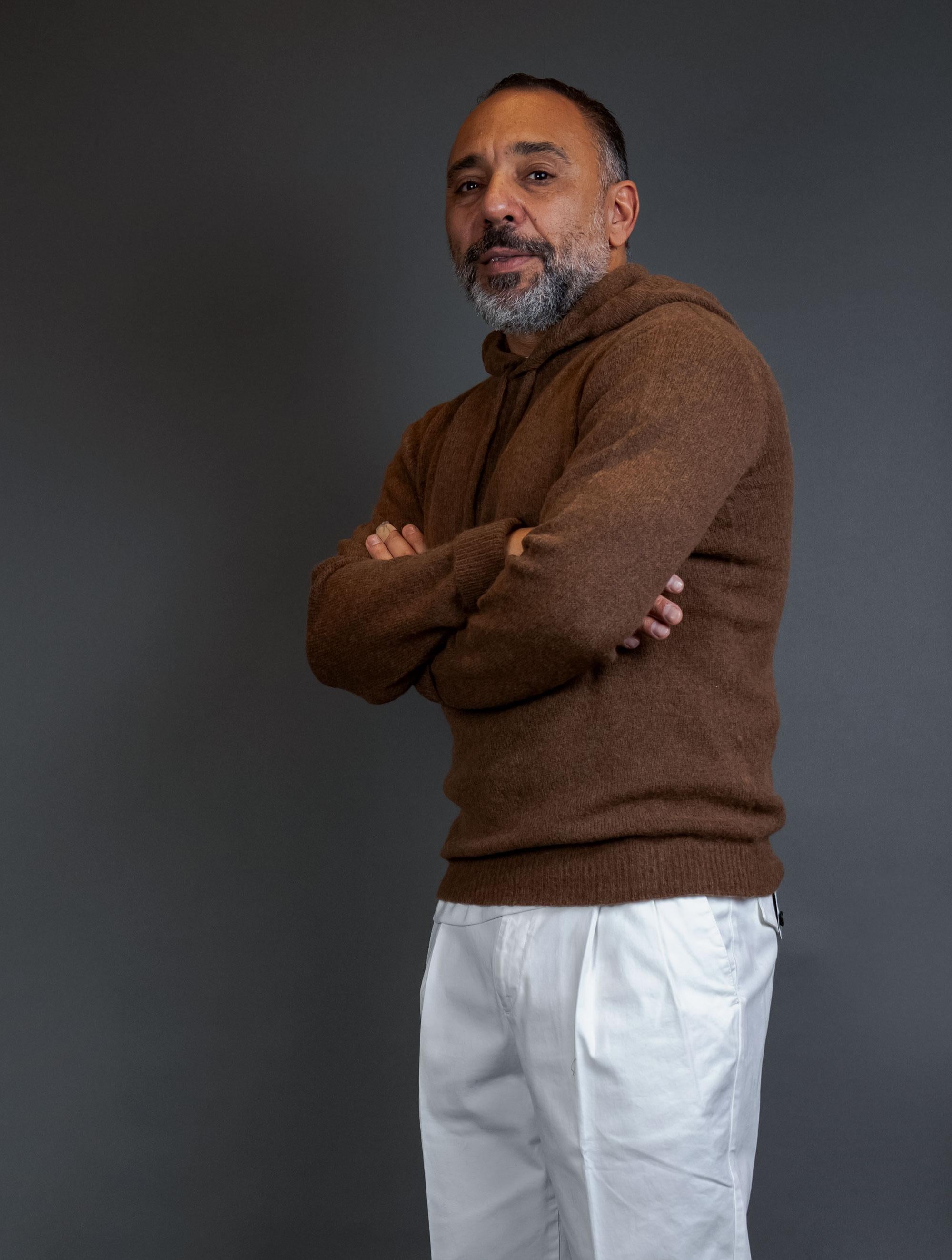 Felpa ROBERTO COLLINA uomo 40007 Tabacco 40007 4007 ROBERTO COLLINA