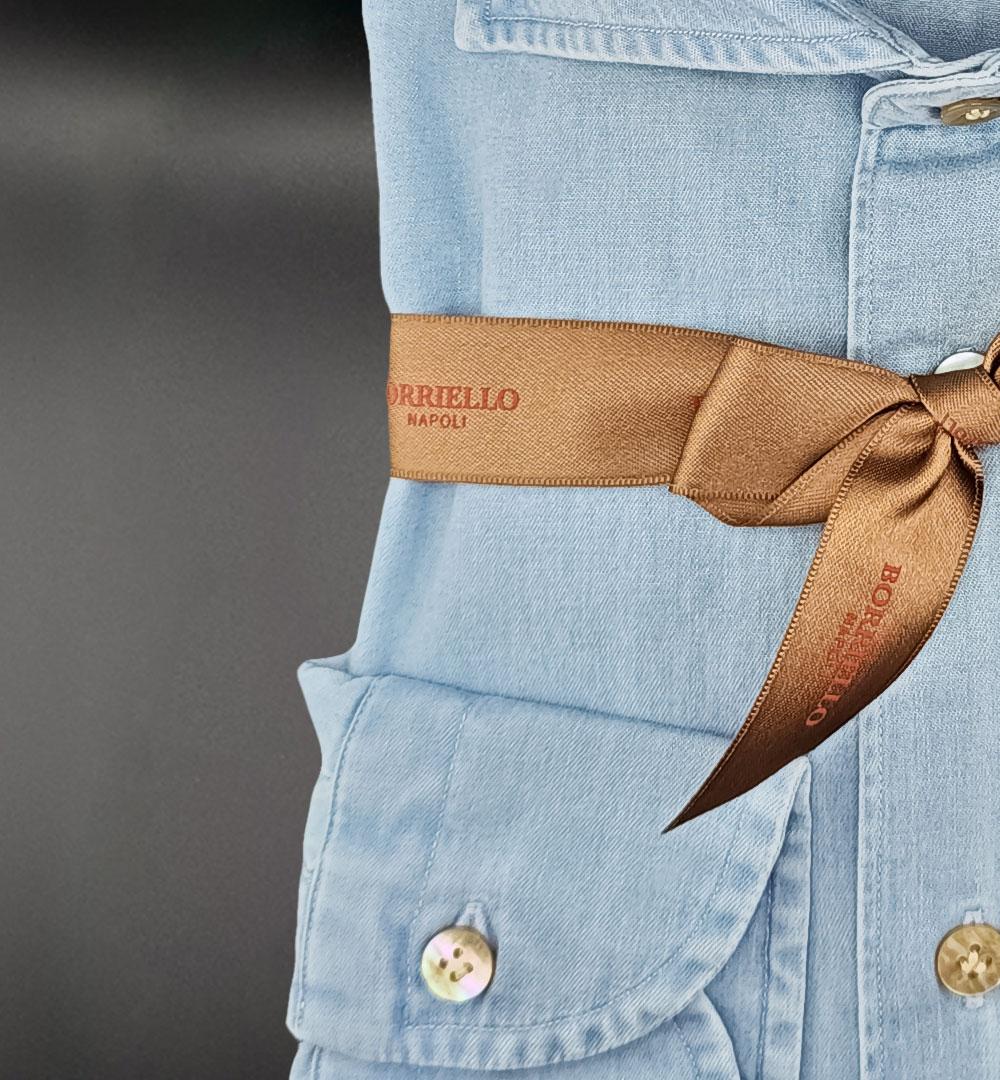 Camicia BORRIELLO uomo MARECHIARO Denim chiaro MARECHIARO 9095 3 BORRIELLO